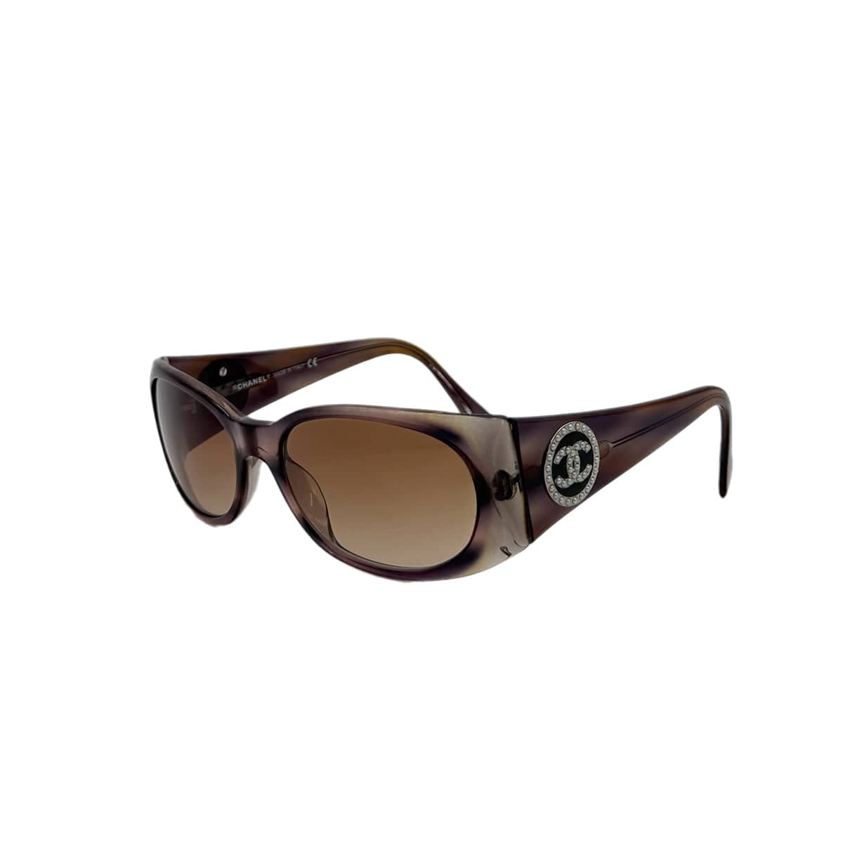Luxury Promise Japan CHANEL VINTAGE SUNGLASSES COCOMARK FAUX PEARL BROWN EYEWEAR 90296463