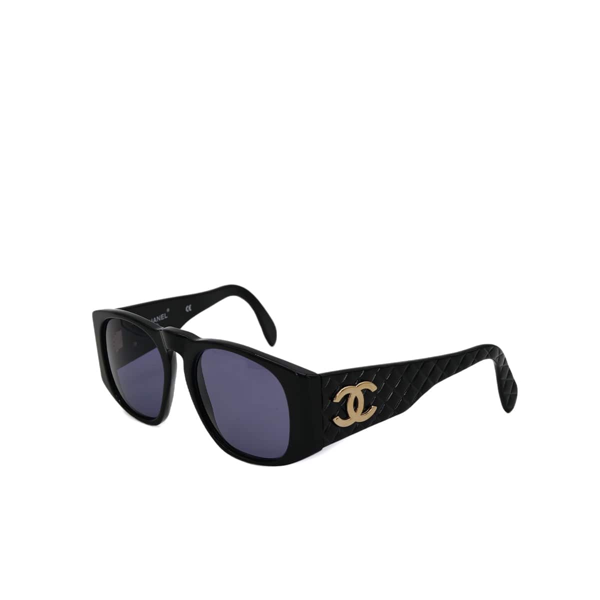 Luxury Promise Japan CHANEL VINTAGE SUNGLASSES COCOMARK MATELASSE BLACK EYEWEAR 90308343