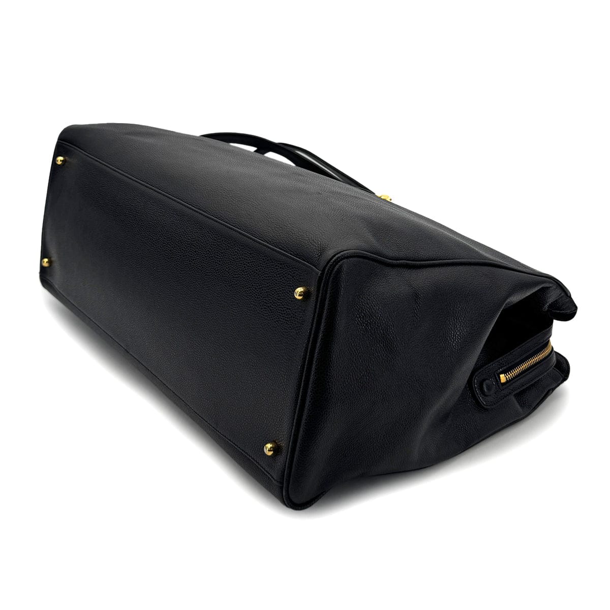 Luxury Promise Japan CHANEL VINTAGE SUPER MODEL CHAIN TOTE BAG BLACK CAVIAR SKIN 90293505