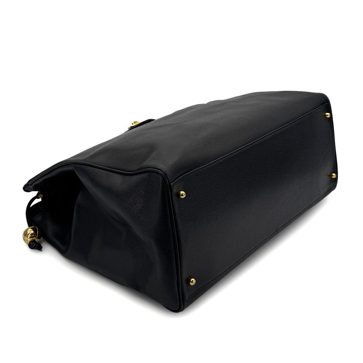 Luxury Promise Japan CHANEL VINTAGE SUPER MODEL CHAIN TOTE BAG BLACK CAVIAR SKIN 90293505