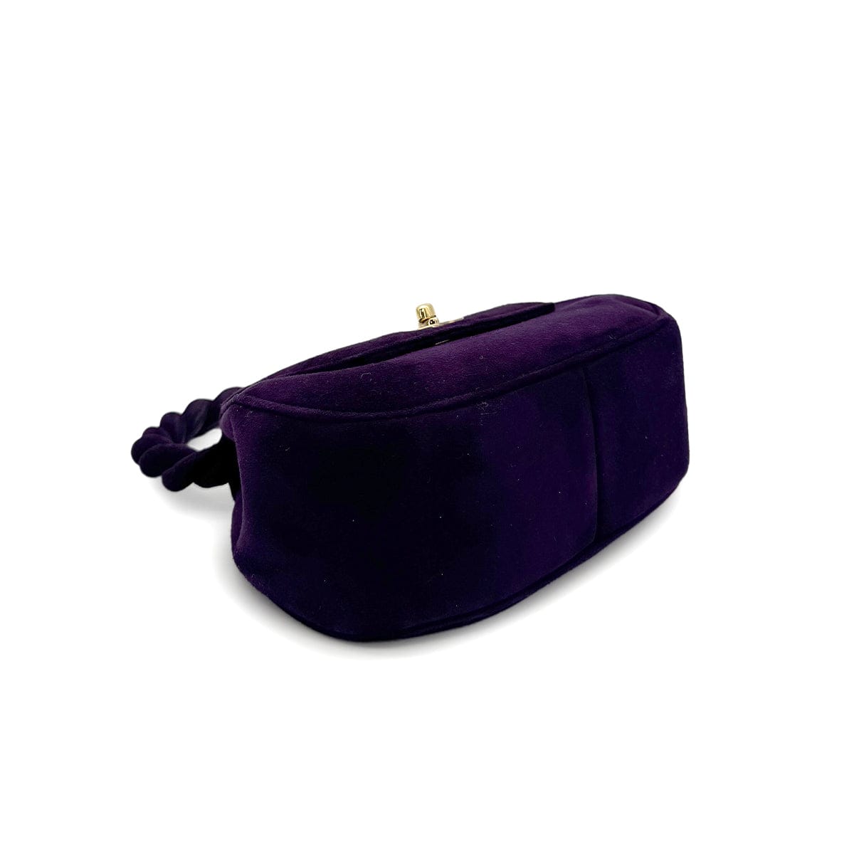 Luxury Promise Japan CHANEL VINTAGE TURN LOCK HAND BAG PURPLE SUEDE 90307218