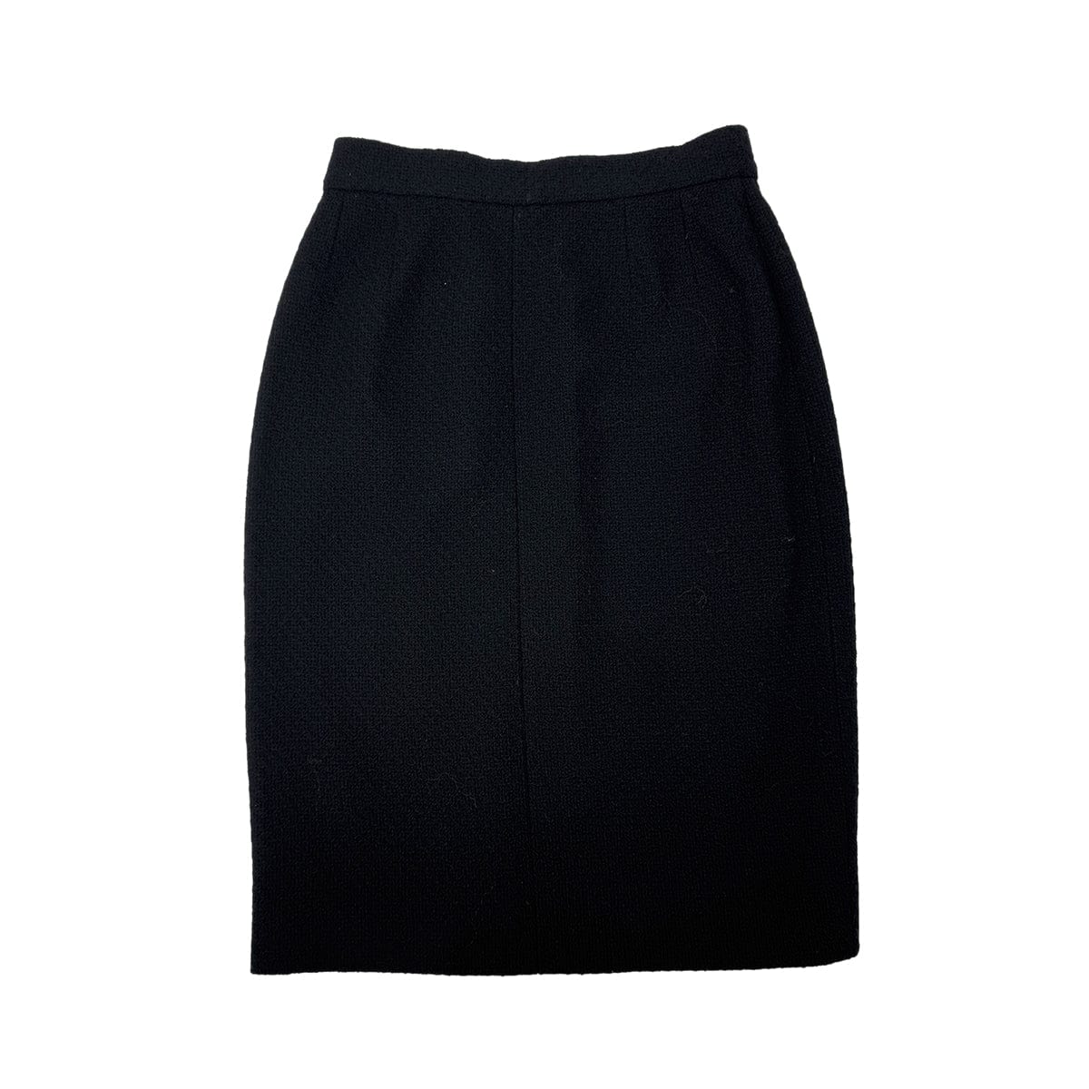 Luxury Promise Japan CHANEL VINTAGE TWEED JACKET SKIRT SET WOOL COCO BUTTON BLACK 40 RTW 90288033