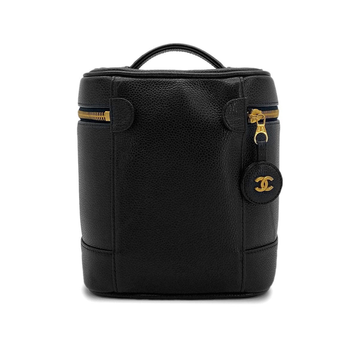 Luxury Promise Japan CHANEL VINTAGE VANITY HAND BAG BLACK CAVIAR SKIN 90303492