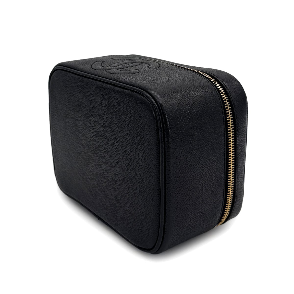 Luxury Promise Japan CHANEL VINTAGE VANITY HAND BAG BLACK CAVIAR SKIN 90309158
