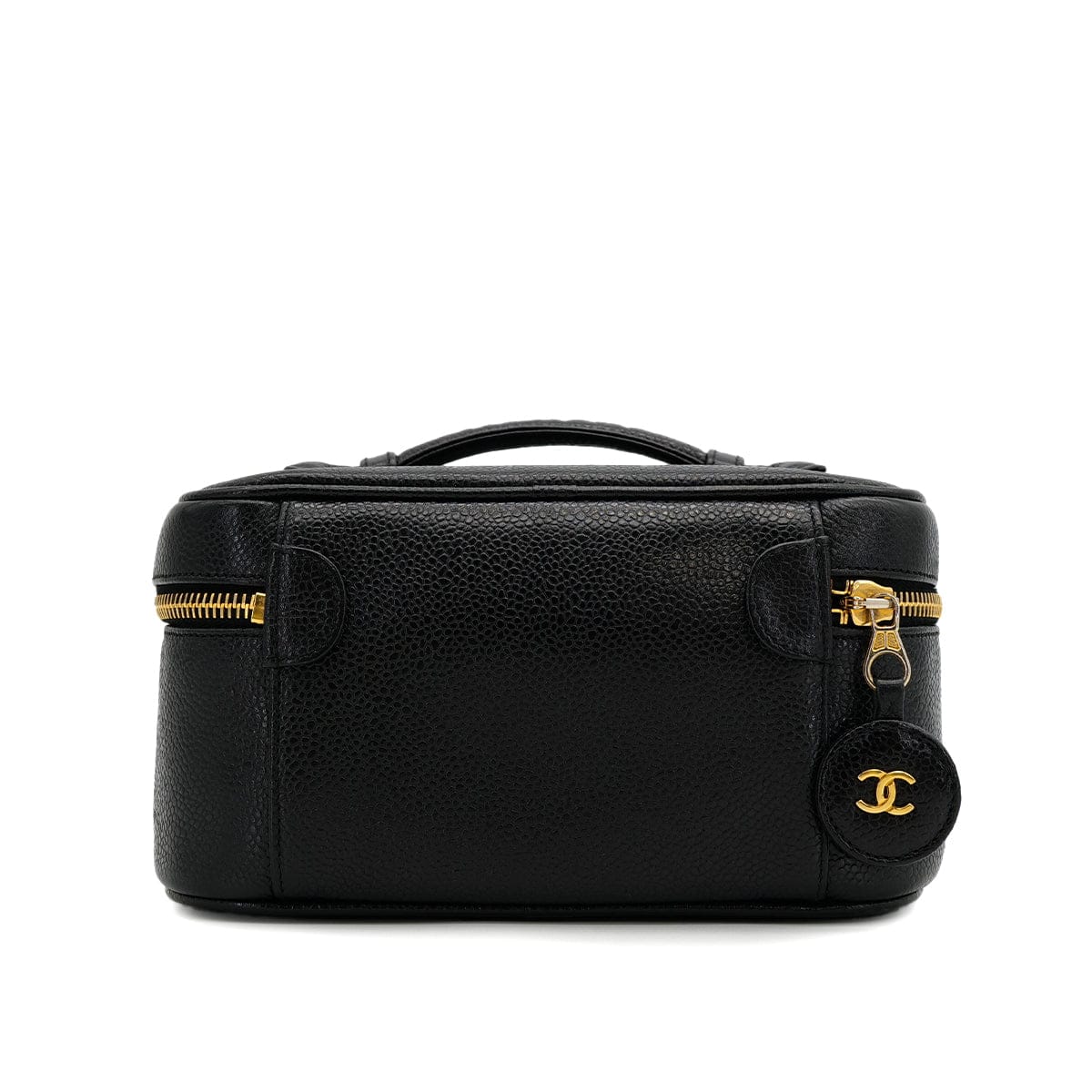 Luxury Promise Japan CHANEL VINTAGE VANITY HAND BAG BLACK CAVIAR SKIN 90309158