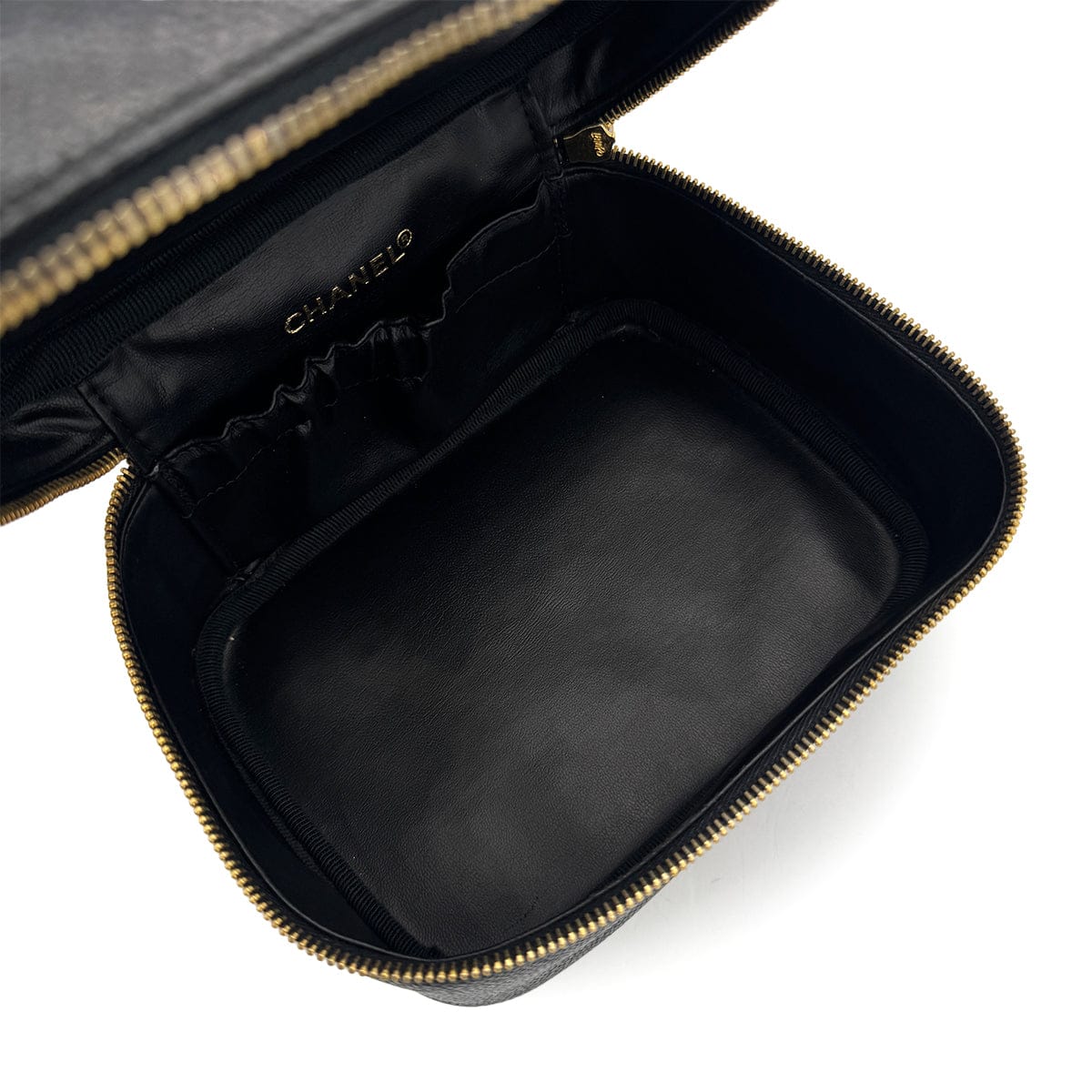 Luxury Promise Japan CHANEL VINTAGE VANITY HAND BAG BLACK CAVIAR SKIN 90310247