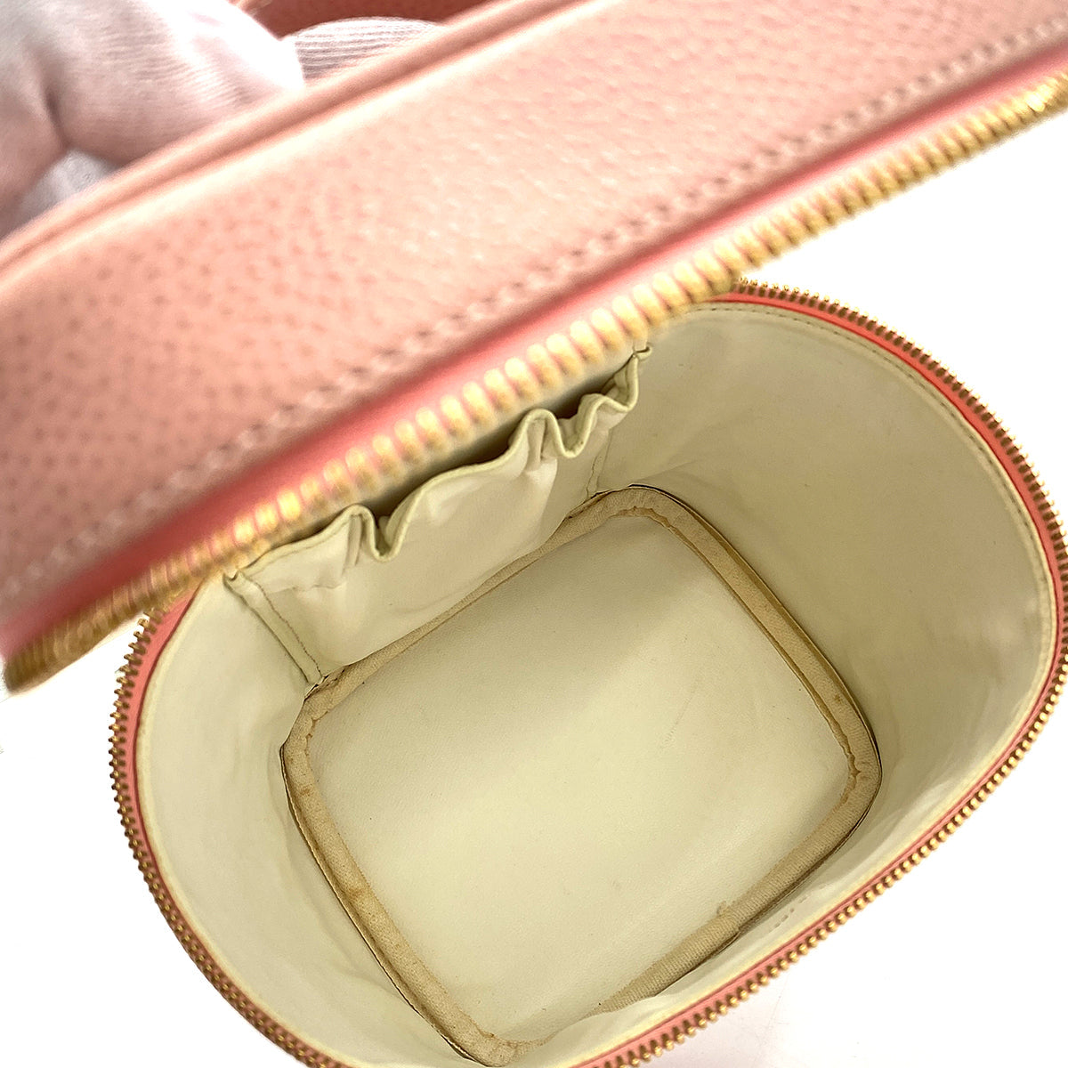 Luxury Promise Japan CHANEL VINTAGE VANITY HAND BAG PINK CAVIAR SKIN 90251689