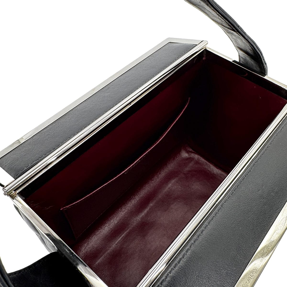 Luxury Promise Japan CHANEL VINTAGE VANITY LOGO COCO BUTTON HAND BAG BLACK LAMB SKIN 90284904