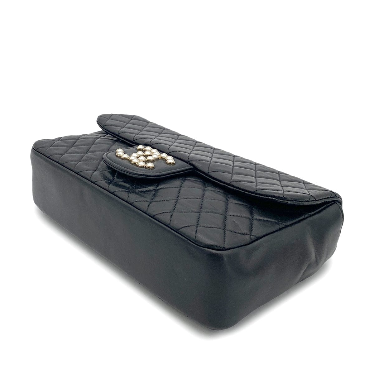 Luxury Promise Japan CHANEL WESTMINSTER CHAIN SHOULDER BAG FAKE PEARL BLACK LAMB SKIN 90261575