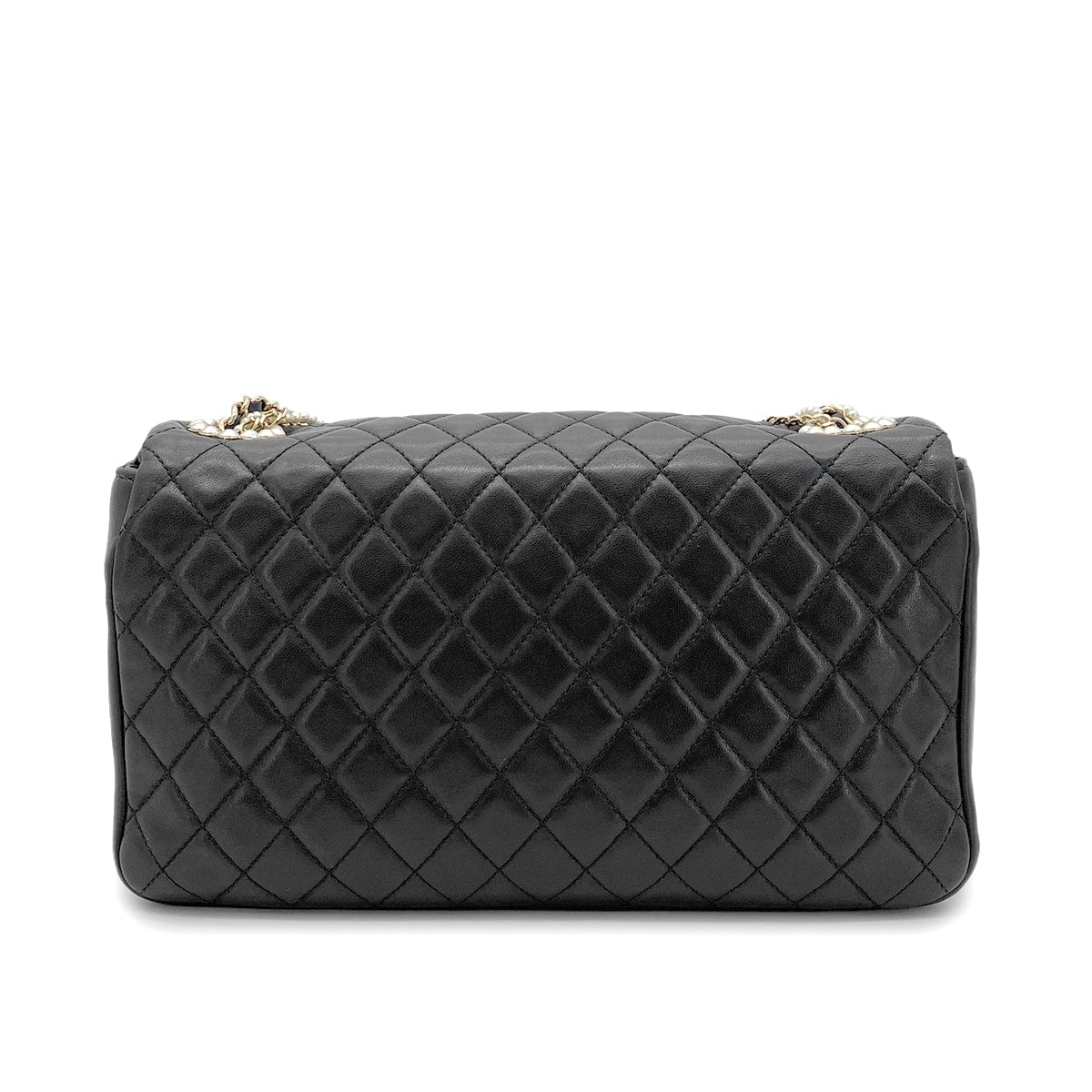 Luxury Promise Japan CHANEL WESTMINSTER CHAIN SHOULDER BAG FAKE PEARL BLACK LAMB SKIN 90261575