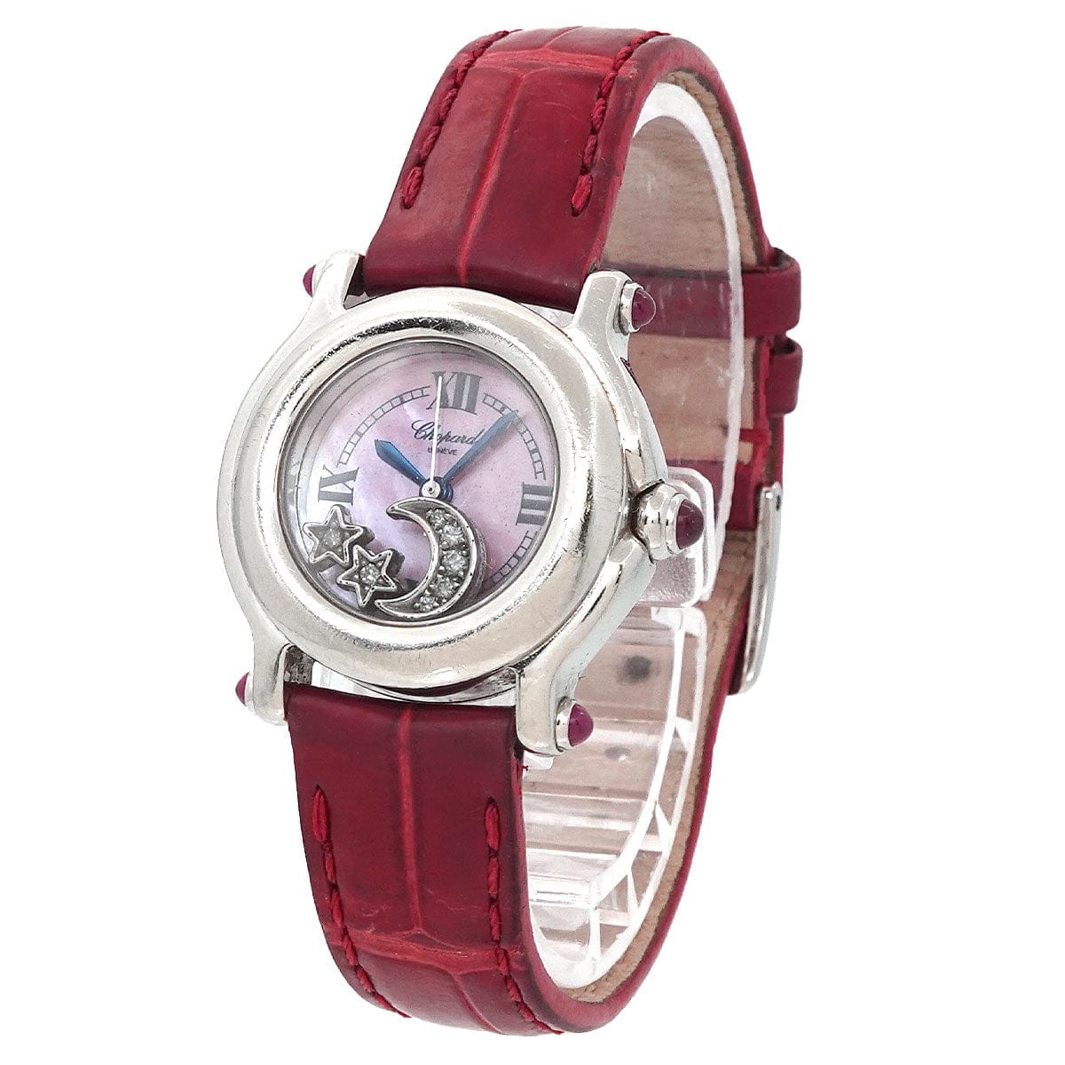 Luxury Promise Japan Chopard Happy Sports 27 8245 21 Women's Diamond Moon Star Pink Shell Quartz Watch (90304752)