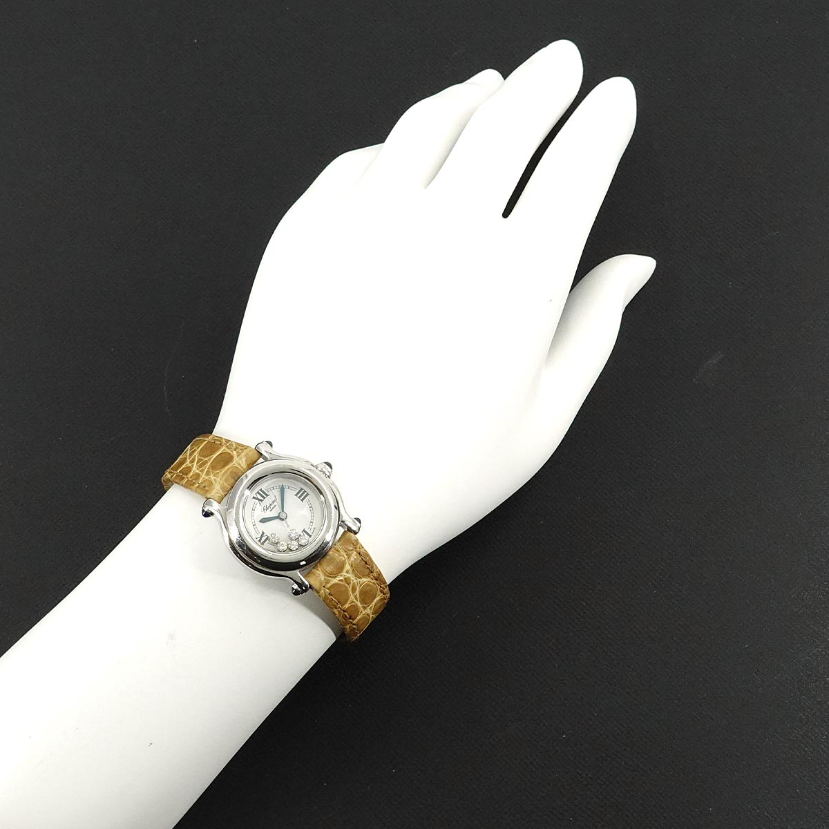 Luxury Promise Japan Chopard Happy Sports 27 8245 23 Women's Watch with 5 Moving Diamonds and White Quartz Movement, 90299037