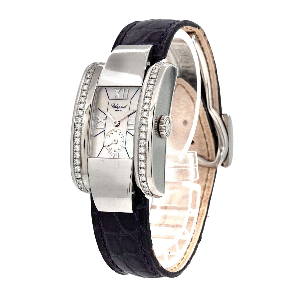 Luxury Promise Japan Chopard La Strada 41 8412 Diamond Bezel Women's Watch White Shell Quartz Watch 90262526