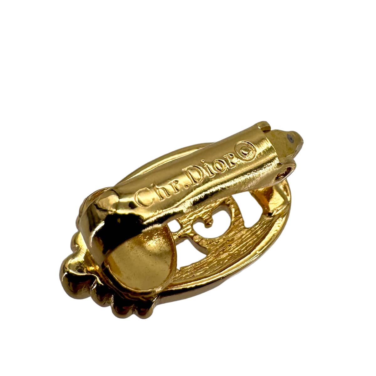 Luxury Promise Japan CHRISTIAN DIOR EARRING CD LOGO OVAL GOLD ACCESSORY 90323209