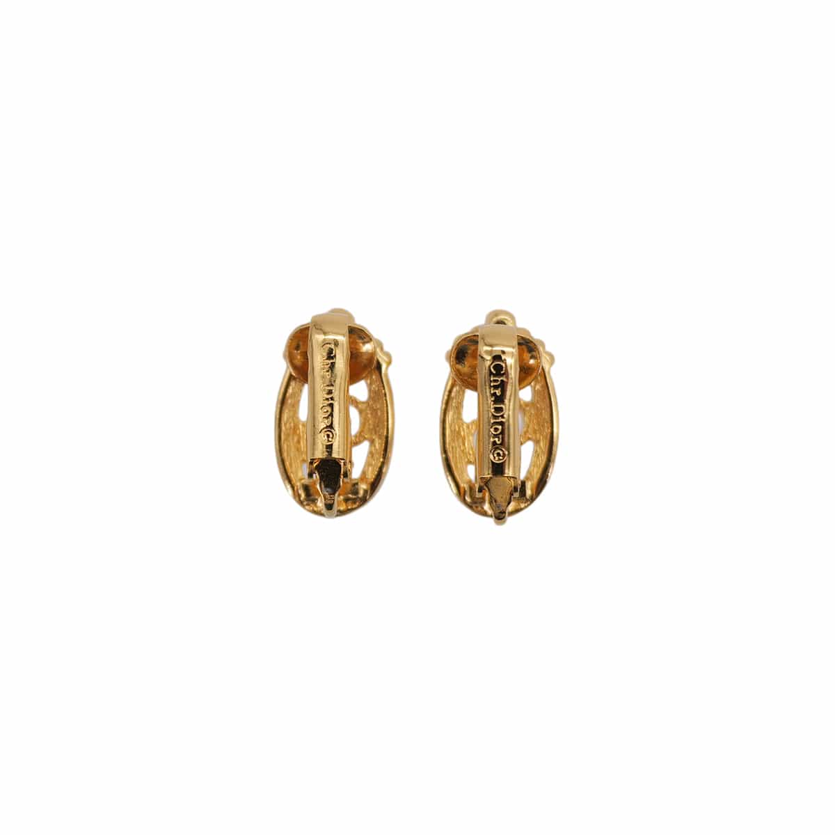 Luxury Promise Japan CHRISTIAN DIOR EARRING CD LOGO OVAL GOLD ACCESSORY 90323209