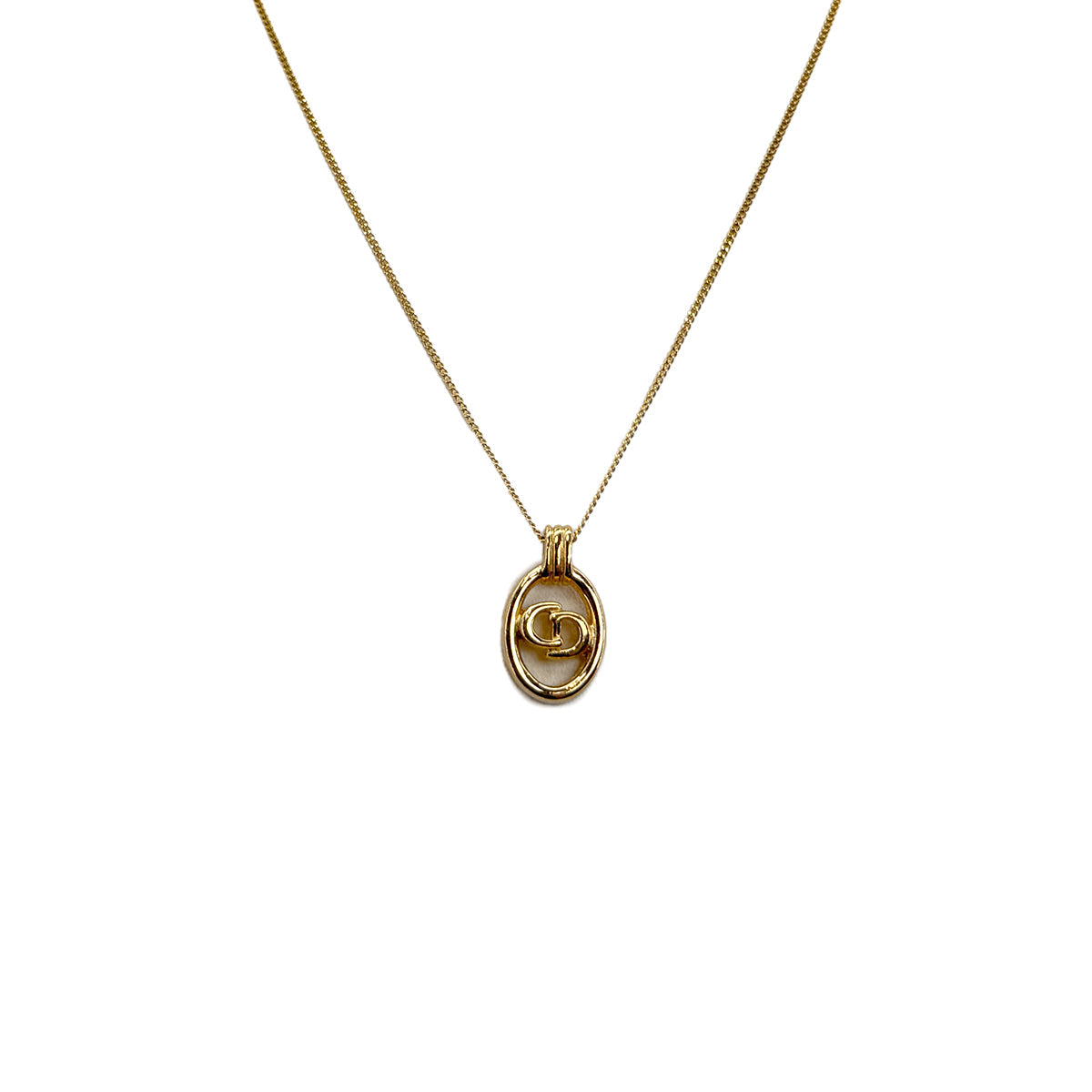 Luxury Promise Japan CHRISTIAN DIOR NECKLACE CD LOGO GOLD ACCESSORY 90299330