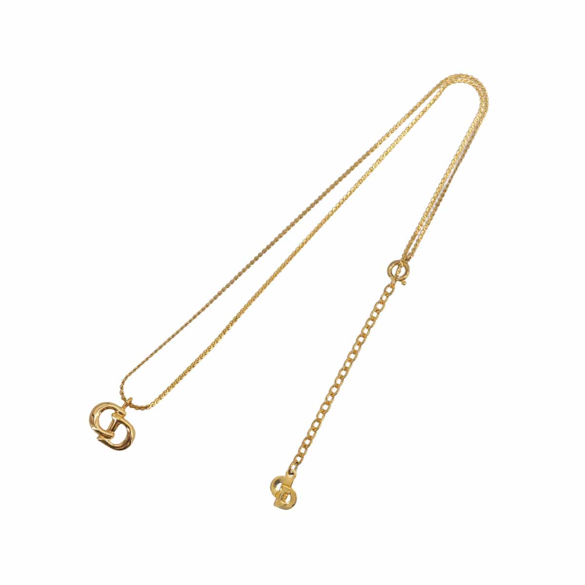 Luxury Promise Japan CHRISTIAN DIOR NECKLACE CD LOGO GOLD ACCESSORY 90323214