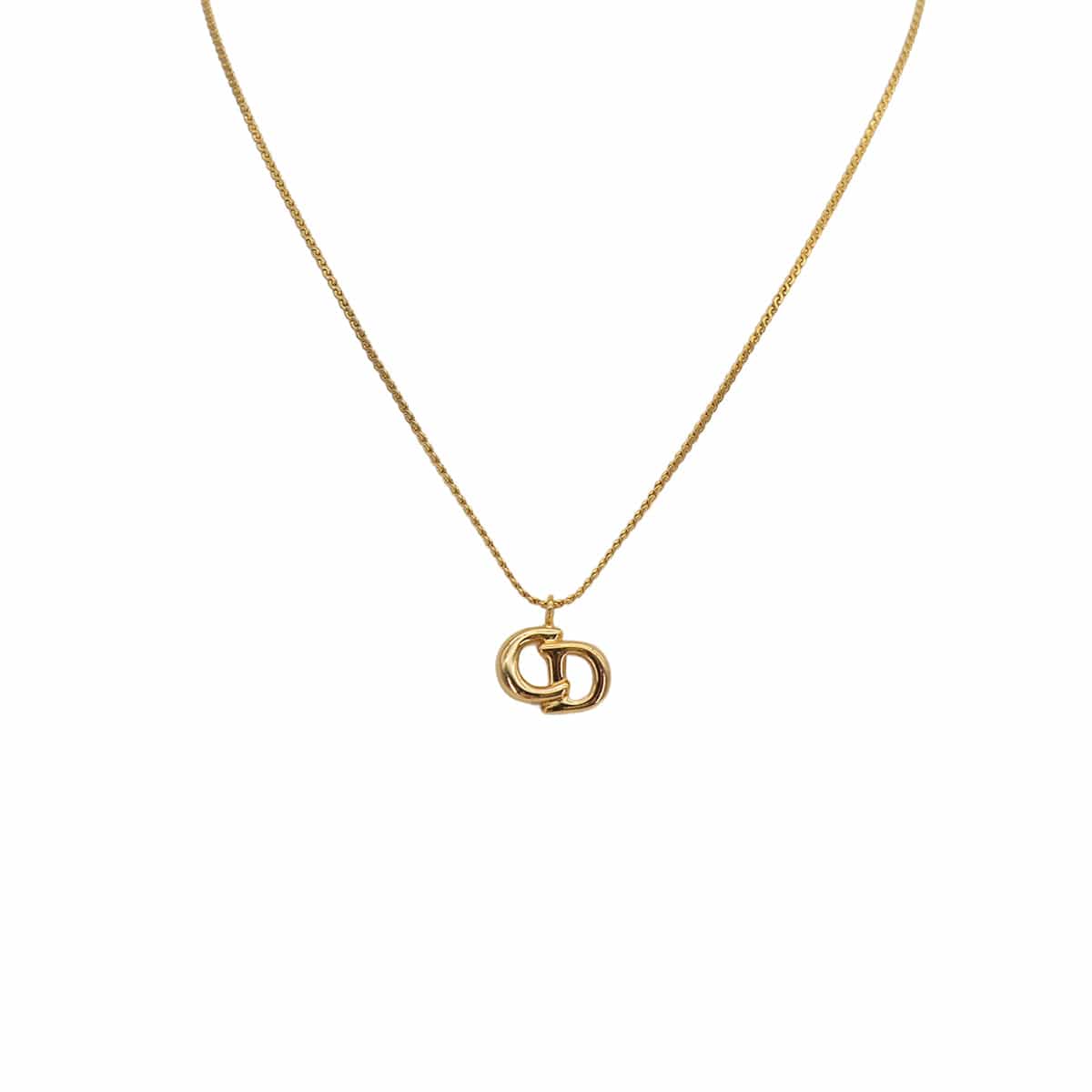 Luxury Promise Japan CHRISTIAN DIOR NECKLACE CD LOGO GOLD ACCESSORY 90323214
