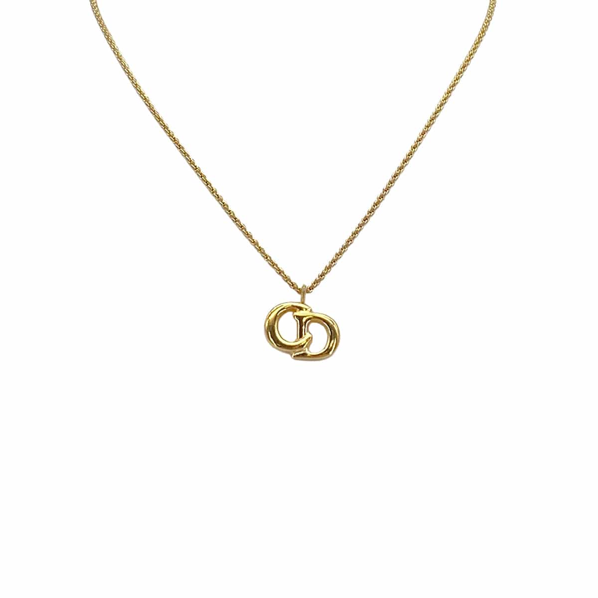 Luxury Promise Japan CHRISTIAN DIOR NECKLACE CD LOGO GOLD ACCESSORY 90324647