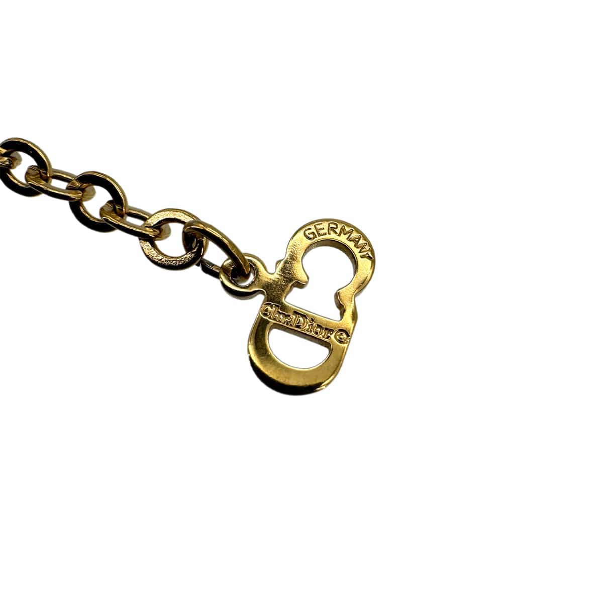 Luxury Promise Japan CHRISTIAN DIOR NECKLACE CD LOGO OVAL GOLD ACCESSORY 90323208