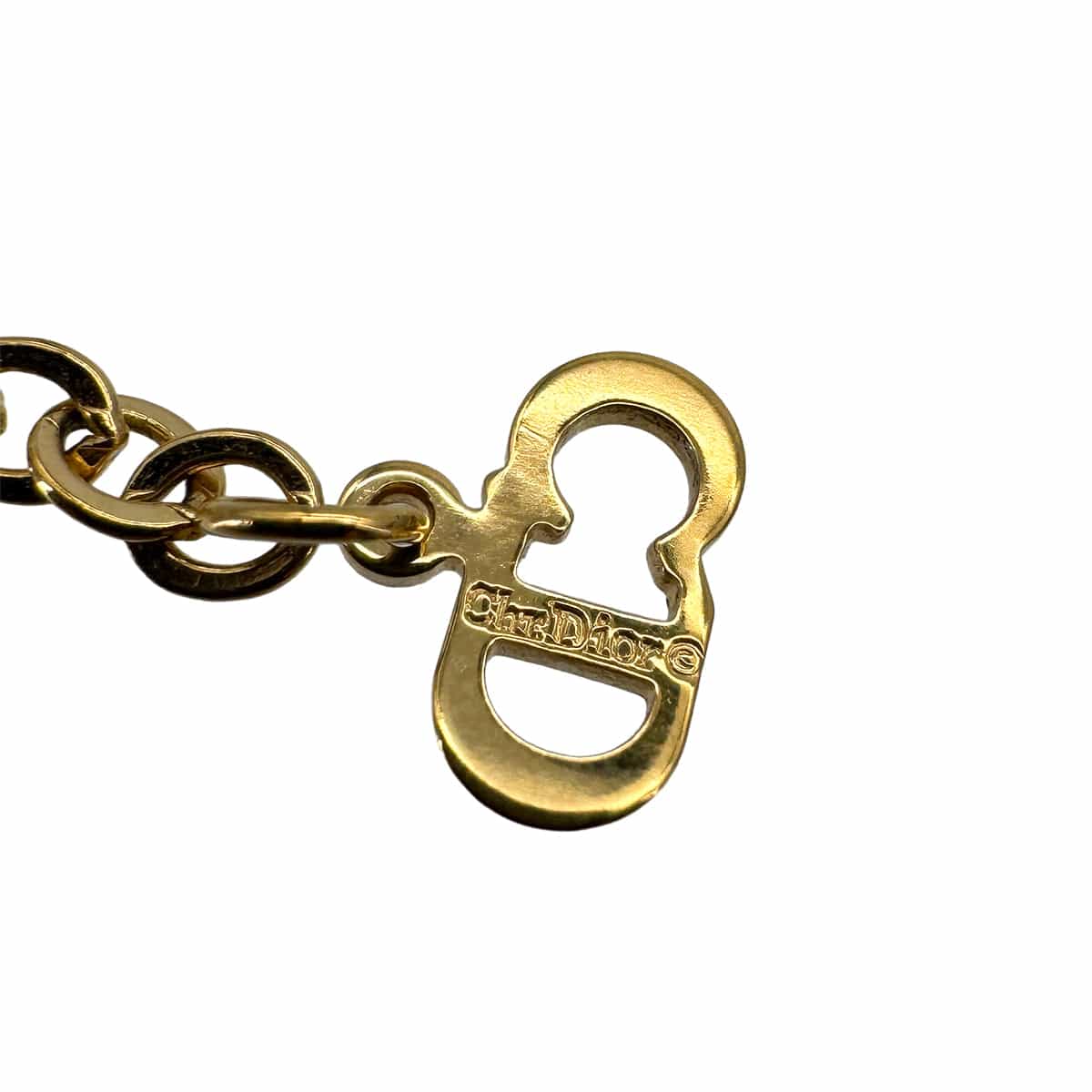 Luxury Promise Japan CHRISTIAN DIOR NECKLACE LOGO OVAL GOLD ACCESSORY 90323217