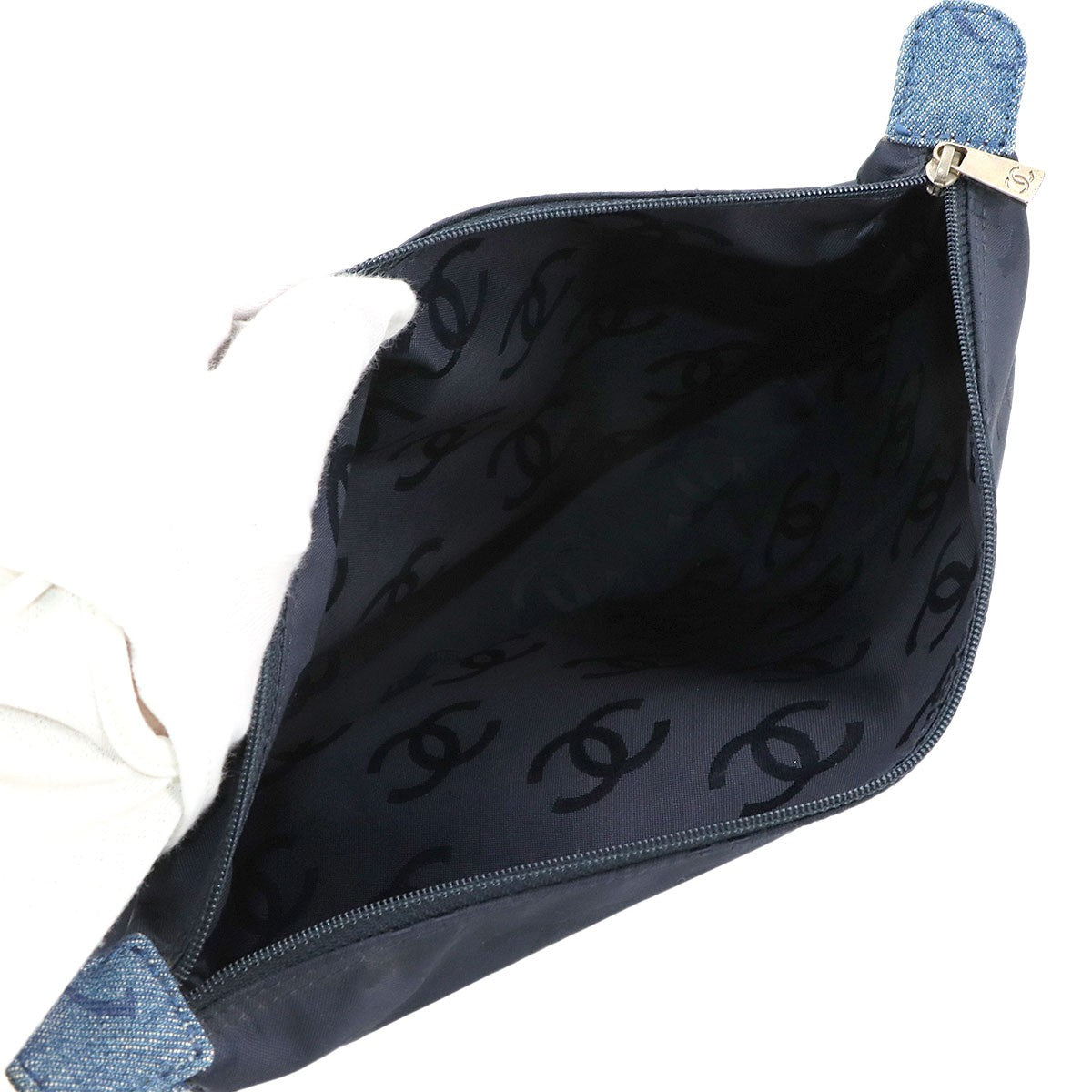 Luxury Promise Japan CHANEL Plastic Chain Tote Bag Denim Blue Coco Mark Purse Vintage 90297498