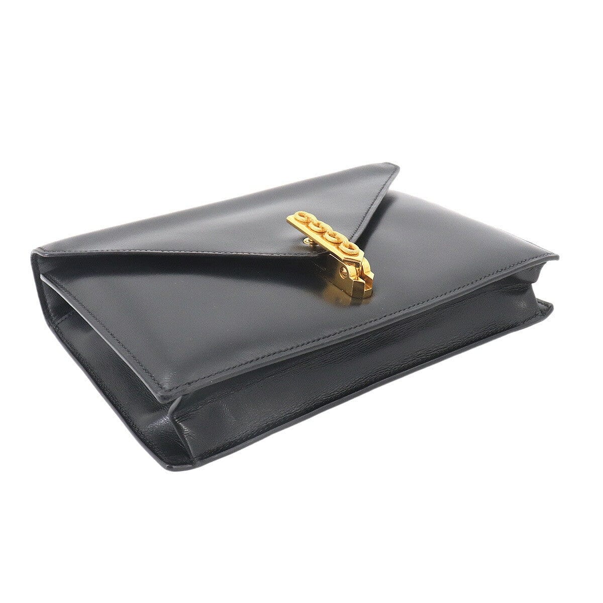 Luxury Promise Japan HERMES Alcazar Shoulder Bag Box Calf Leather Black Vintage Antique 90327338