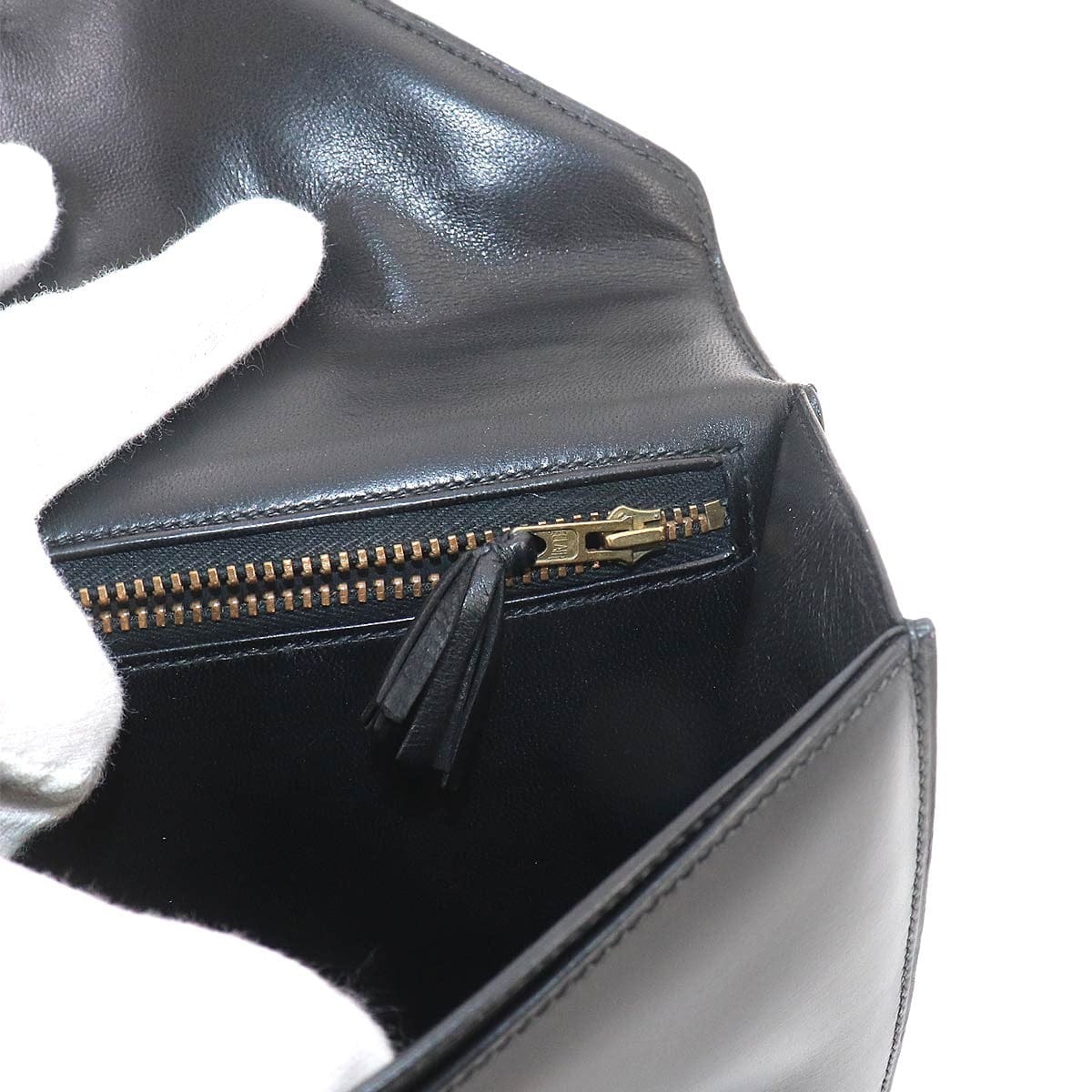 Luxury Promise Japan HERMES Alcazar Shoulder Bag Box Calf Leather Black Vintage Antique 90327338