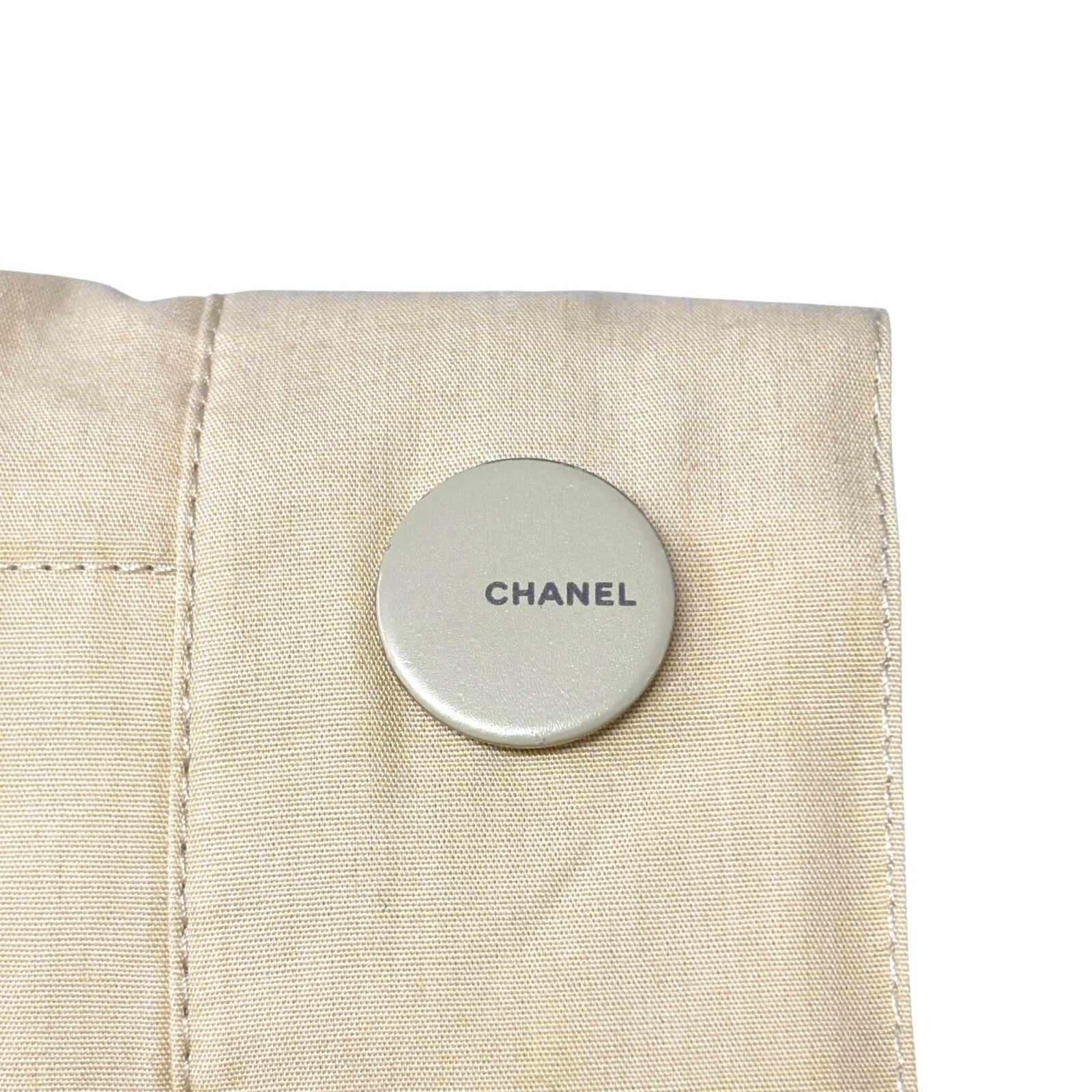 Luxury Promise Japan CHANEL Vintage Logo Button Shirt Blouse Long Sleeve Top Cream Cotton Quilting