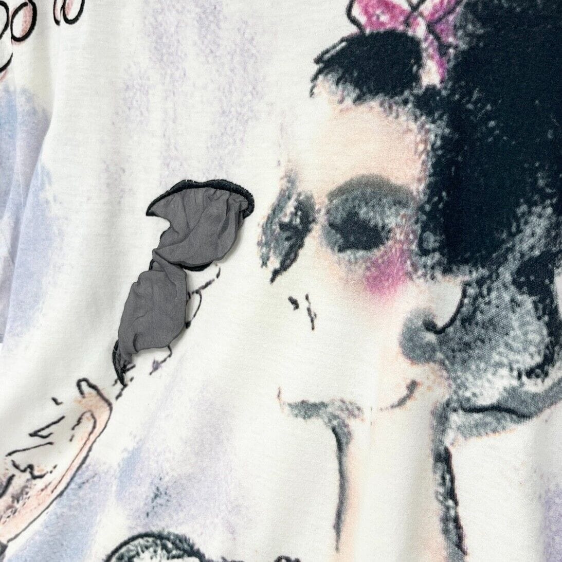 Luxury Promise Japan CHANEL Vintage P37873 CC Logo T-shirt Top #46 White Short Sleeve Cotton RankAB+