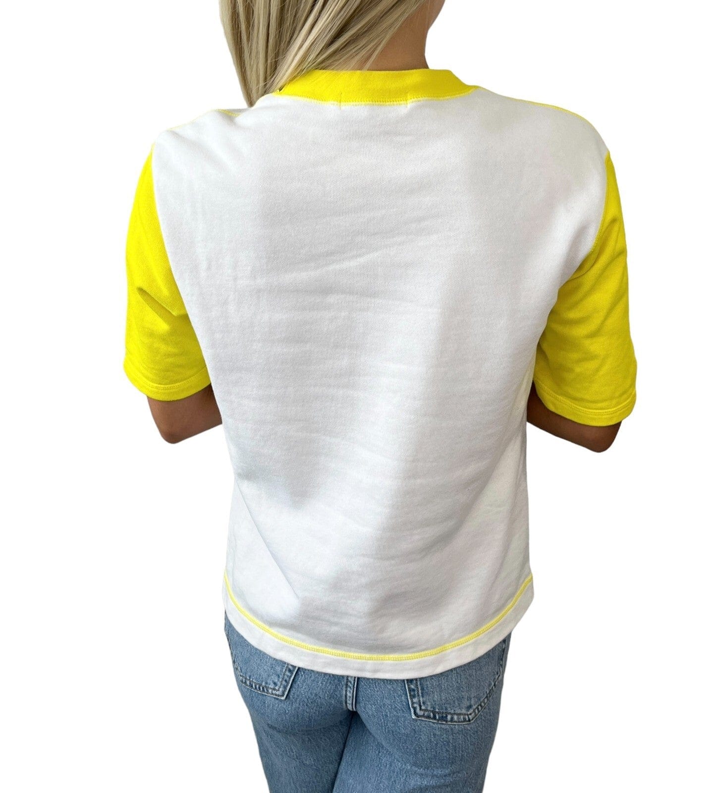 Luxury Promise Japan Christian Dior Sports Vintage Big Logo Sweatshirt Top #L Yellow Cotton Rank AB