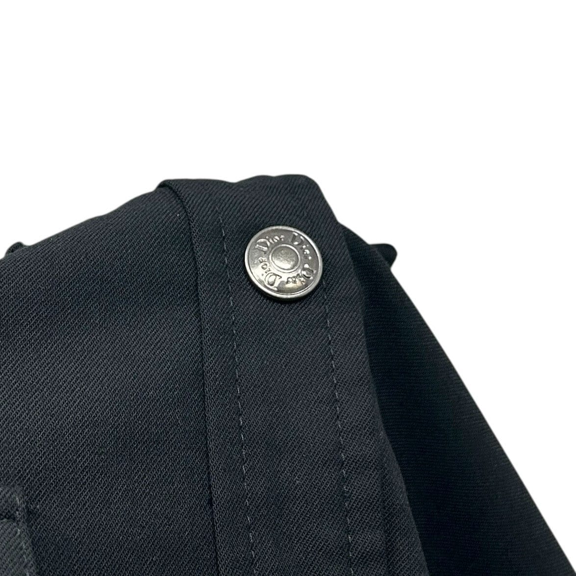 Luxury Promise Japan Christian Dior Vintage 2003 Logo Jacket #36 Shirt Top Black Snap Button Viscose