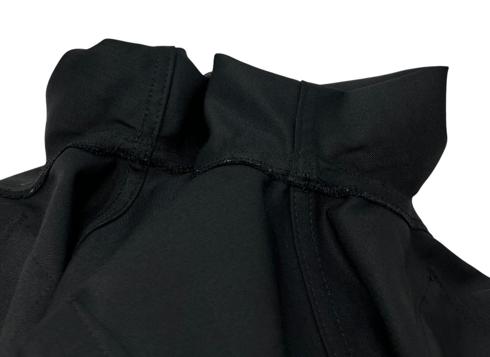 Luxury Promise Japan Christian Dior Vintage Logo Shirt Jacket Top #36 Snap Button Black Viscose Wool