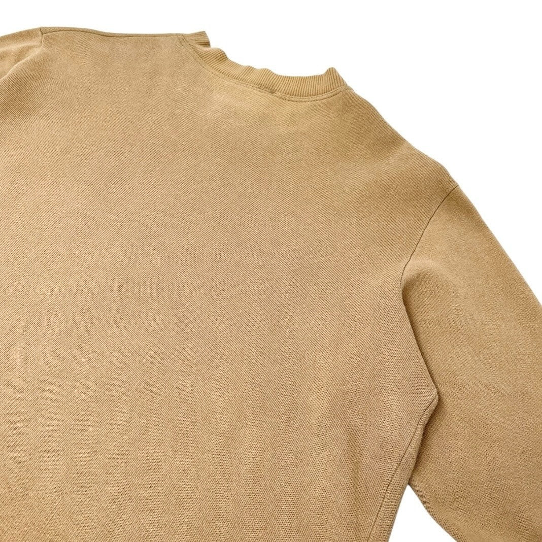 Luxury Promise Japan FENDI Vintage Big Logo Sweatshirt Top #38 Brown Cotton Velvet Long Sleeve