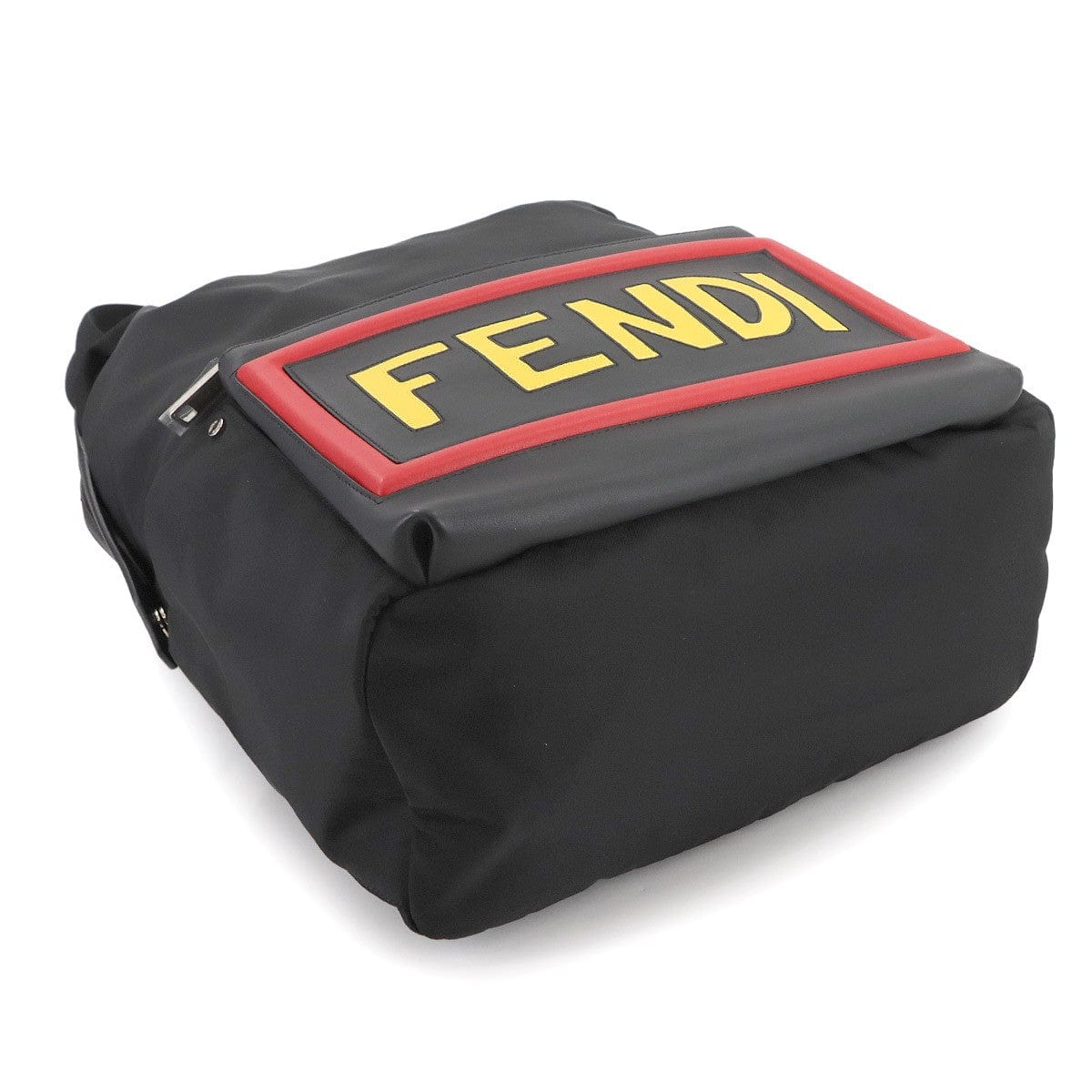 Luxury Promise Japan FENDI Logo Backpack Nylon Leather Black 7VZ035 Purse 90283239