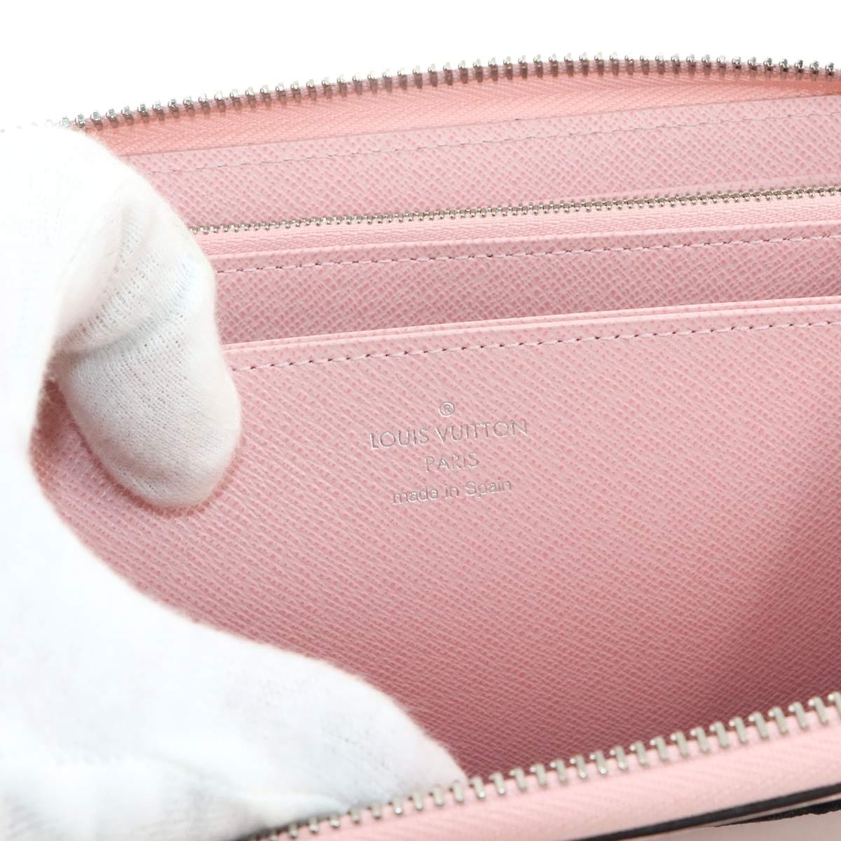 Luxury Promise Japan LOUIS VUITTON LV Stories Epi Zippy Wallet Leather Rose Ballerine M63377 90292633