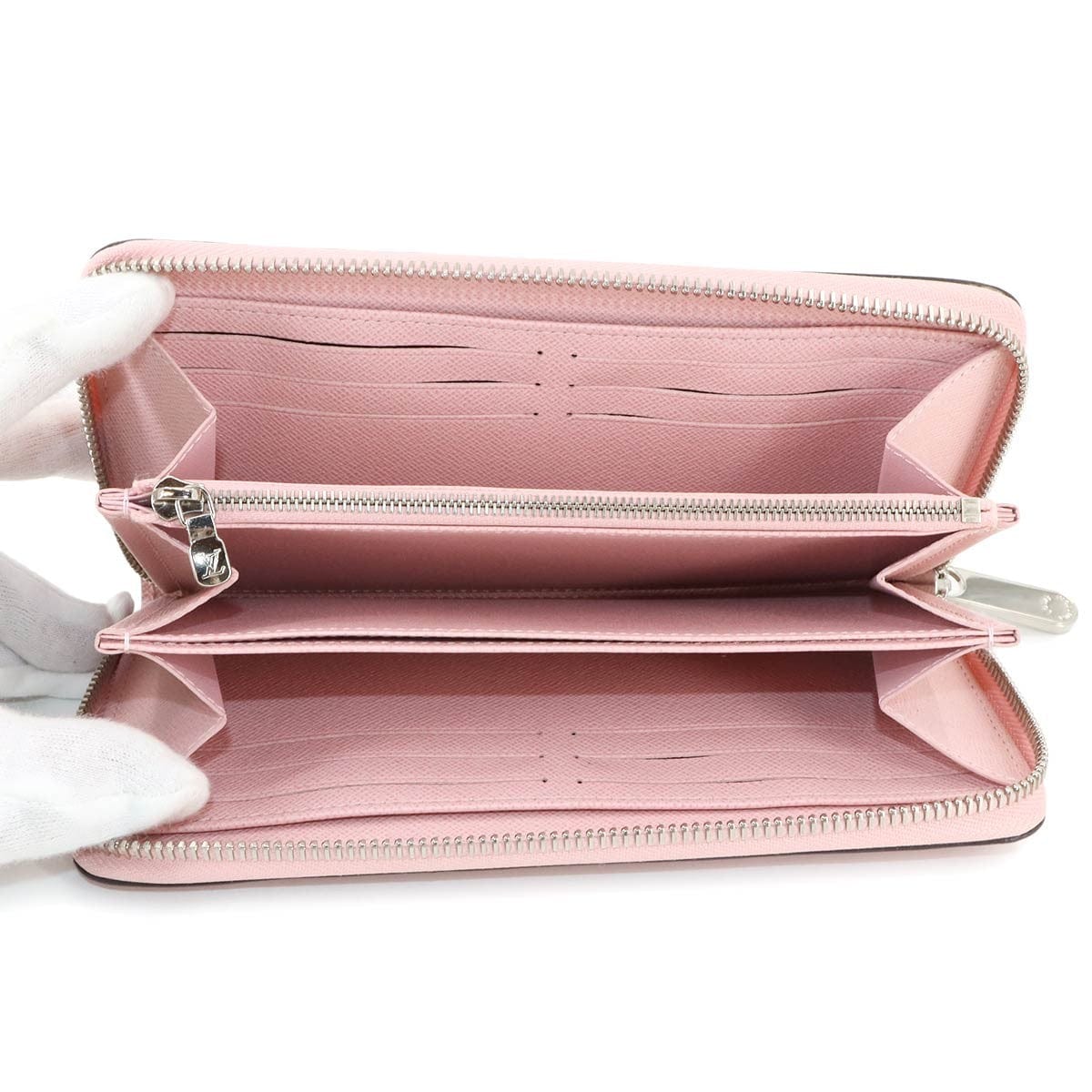 Luxury Promise Japan LOUIS VUITTON LV Stories Epi Zippy Wallet Leather Rose Ballerine M63377 90292633