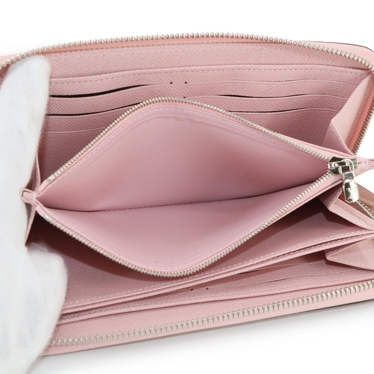 Luxury Promise Japan LOUIS VUITTON LV Stories Epi Zippy Wallet Leather Rose Ballerine M63377 90292633