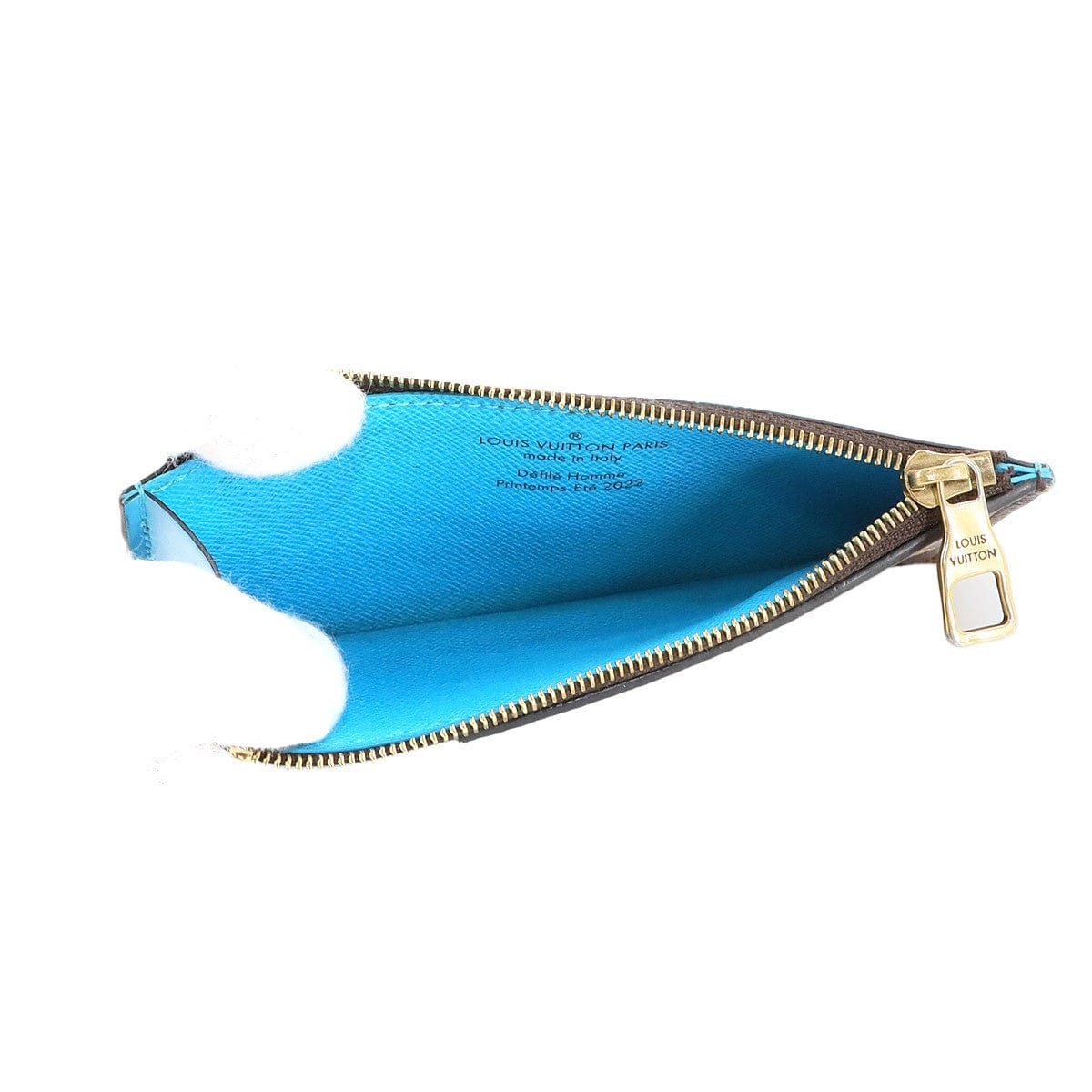 Luxury Promise Japan LOUIS VUITTON Monogram Coin Card Holder Case Brown Blue M81256 90289497