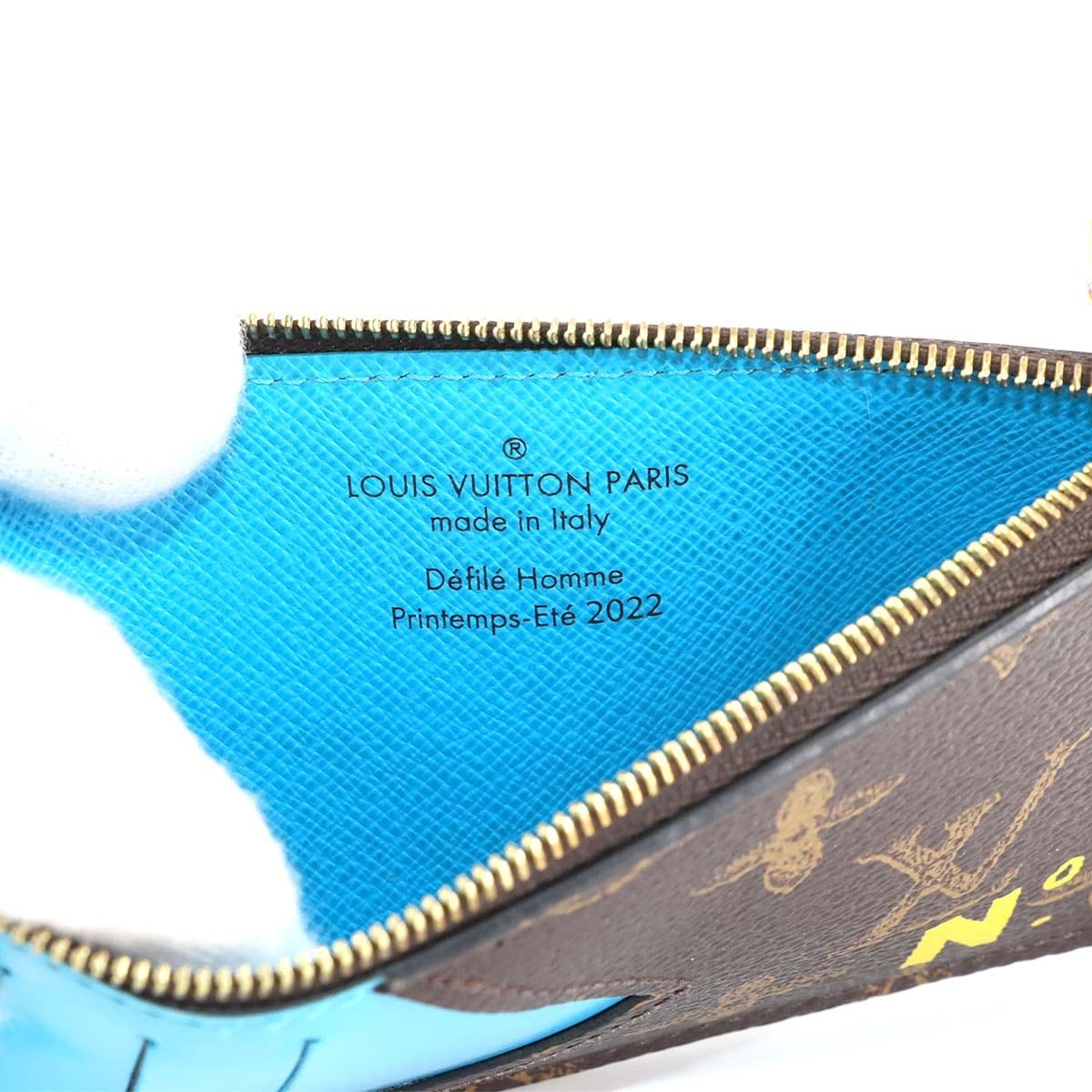 Luxury Promise Japan LOUIS VUITTON Monogram Coin Card Holder Case Brown Blue M81256 90289497