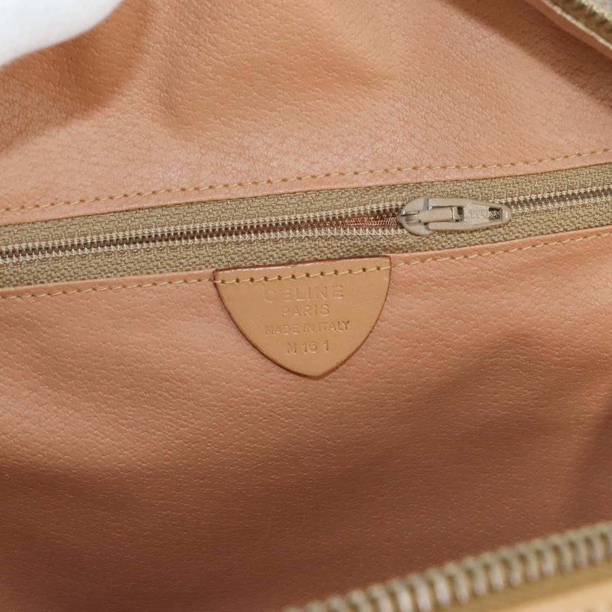 Luxury Promise Japan CELINE Macadam Shoulder Bag Leather PVC Brown Vintage Purse 90289484