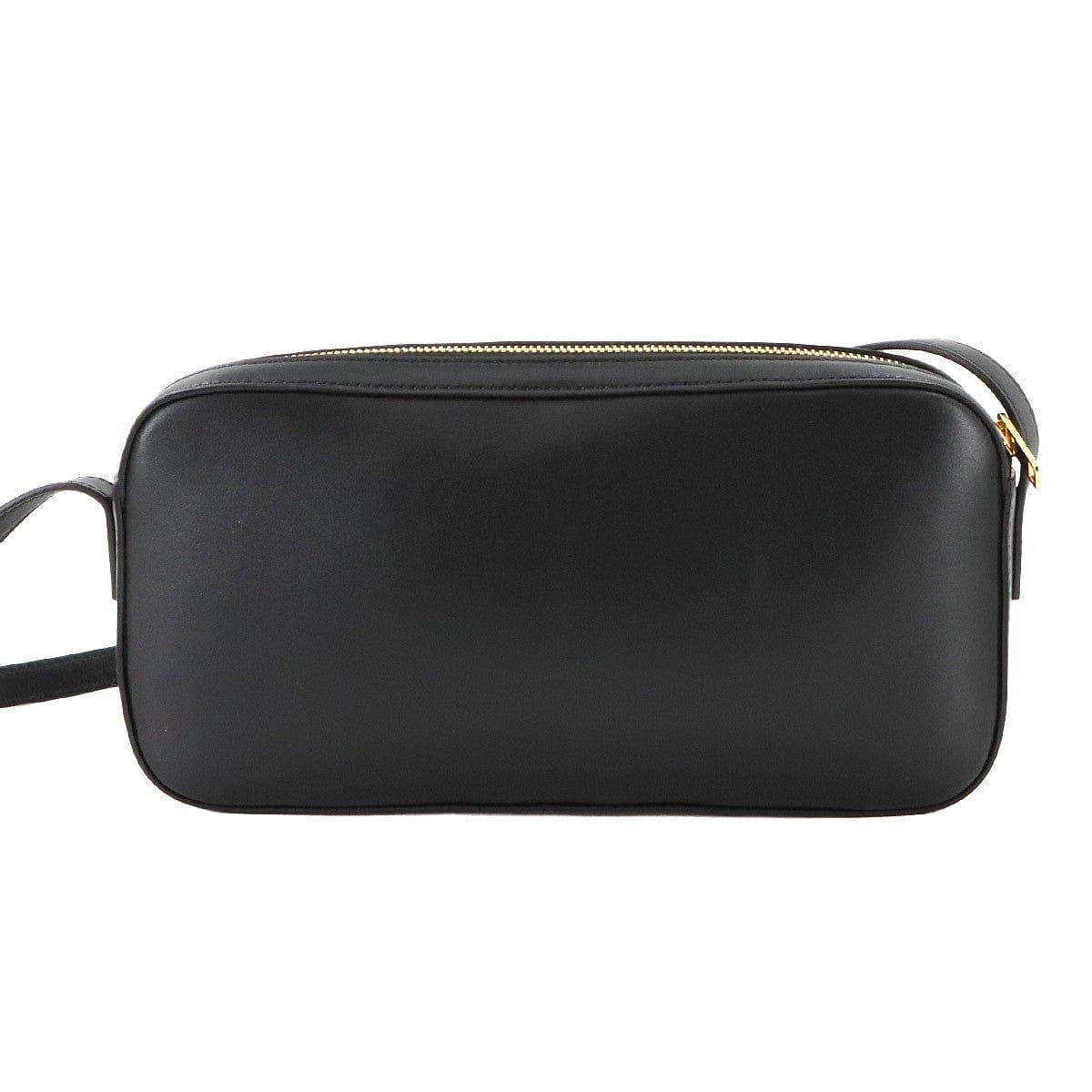 Luxury Promise Japan CELINE Triomphe Shoulder Bag Leather Black 199183 Purse 90286956