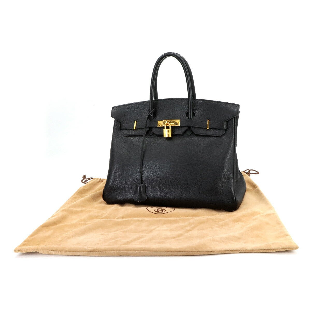 Luxury Promise Japan HERMES Birkin 35 Togo Black Hand Bag Purse 90300300