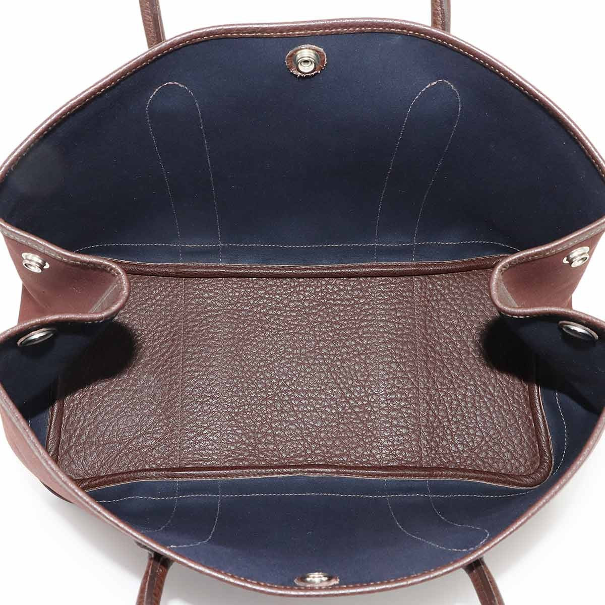 Luxury Promise Japan HERMES Garden Party PM Tote Bag Toile Officier Leather Havane 90301399