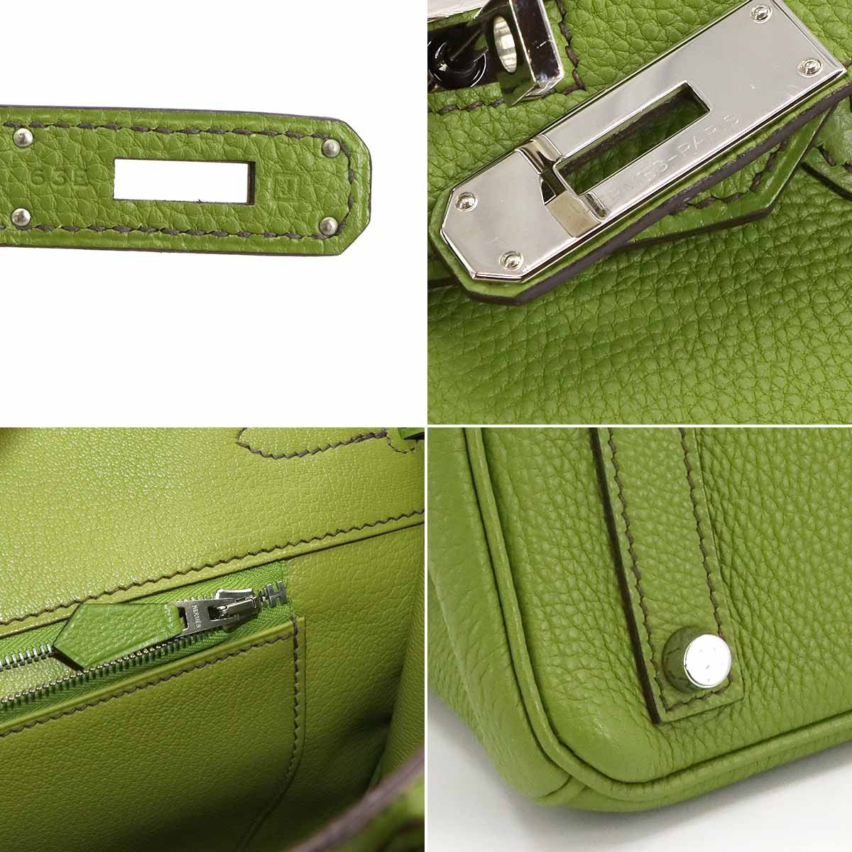Luxury Promise Japan HERMES Haut a Courroies 28 Veau Togo Anis green Hand Bag Purse 90302007