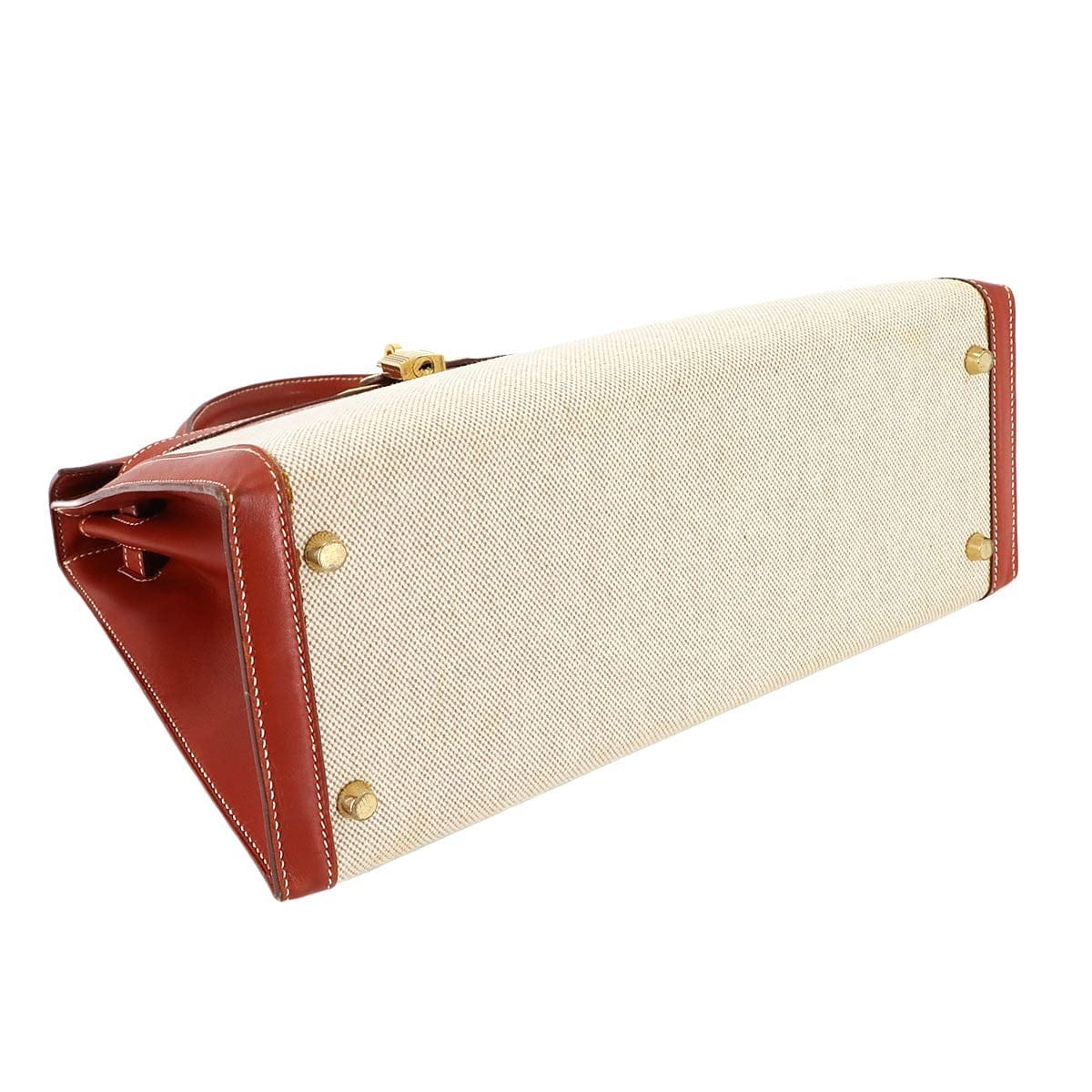 Luxury Promise Japan HERMES Kelly 32 Toile H Swift Natural Brique 2way Hand Shoulder Bag 90286103