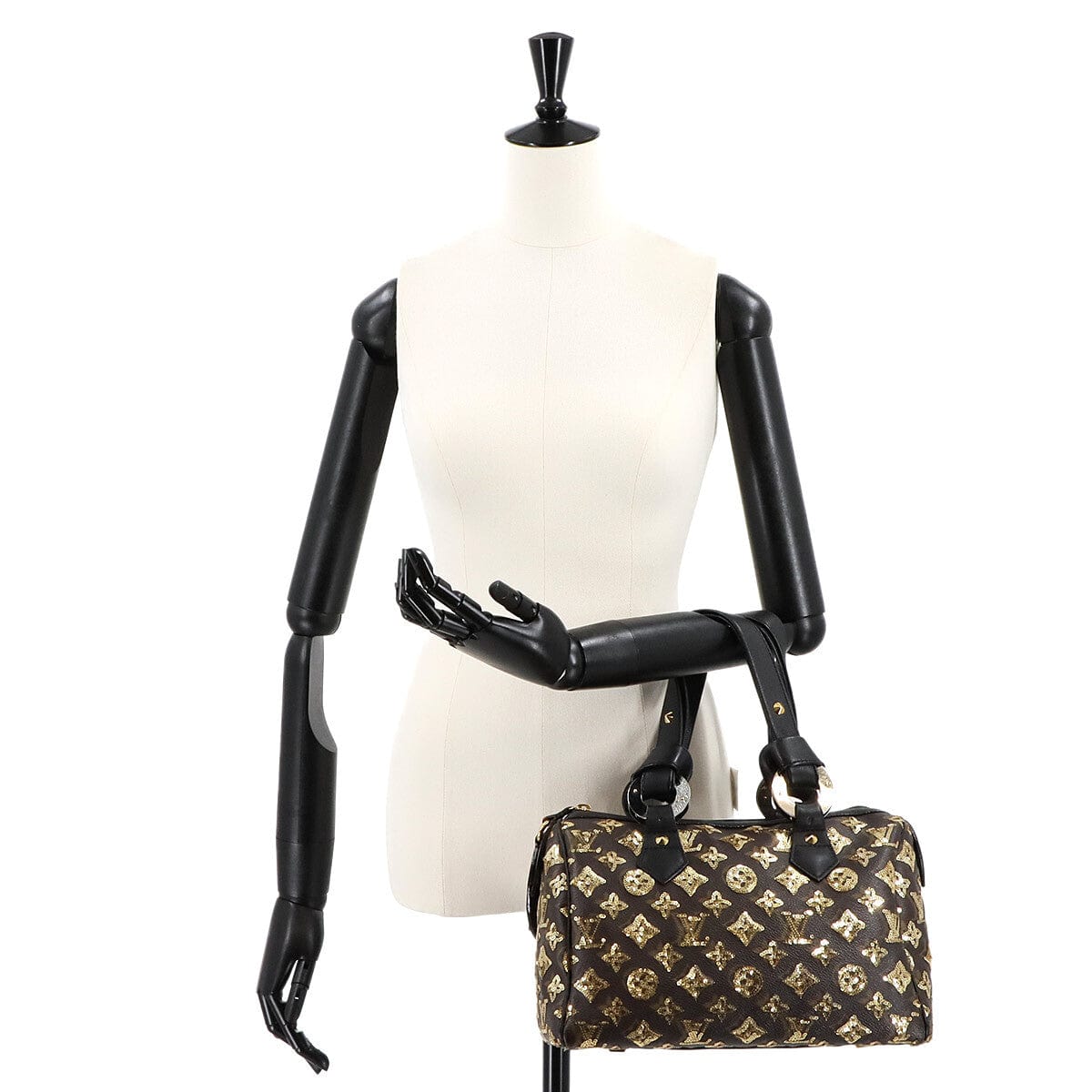 Luxury Promise Japan LOUIS VUITTON Monogram Eclipse All Speedy 30 Hand Bag Brown M40244 90282127
