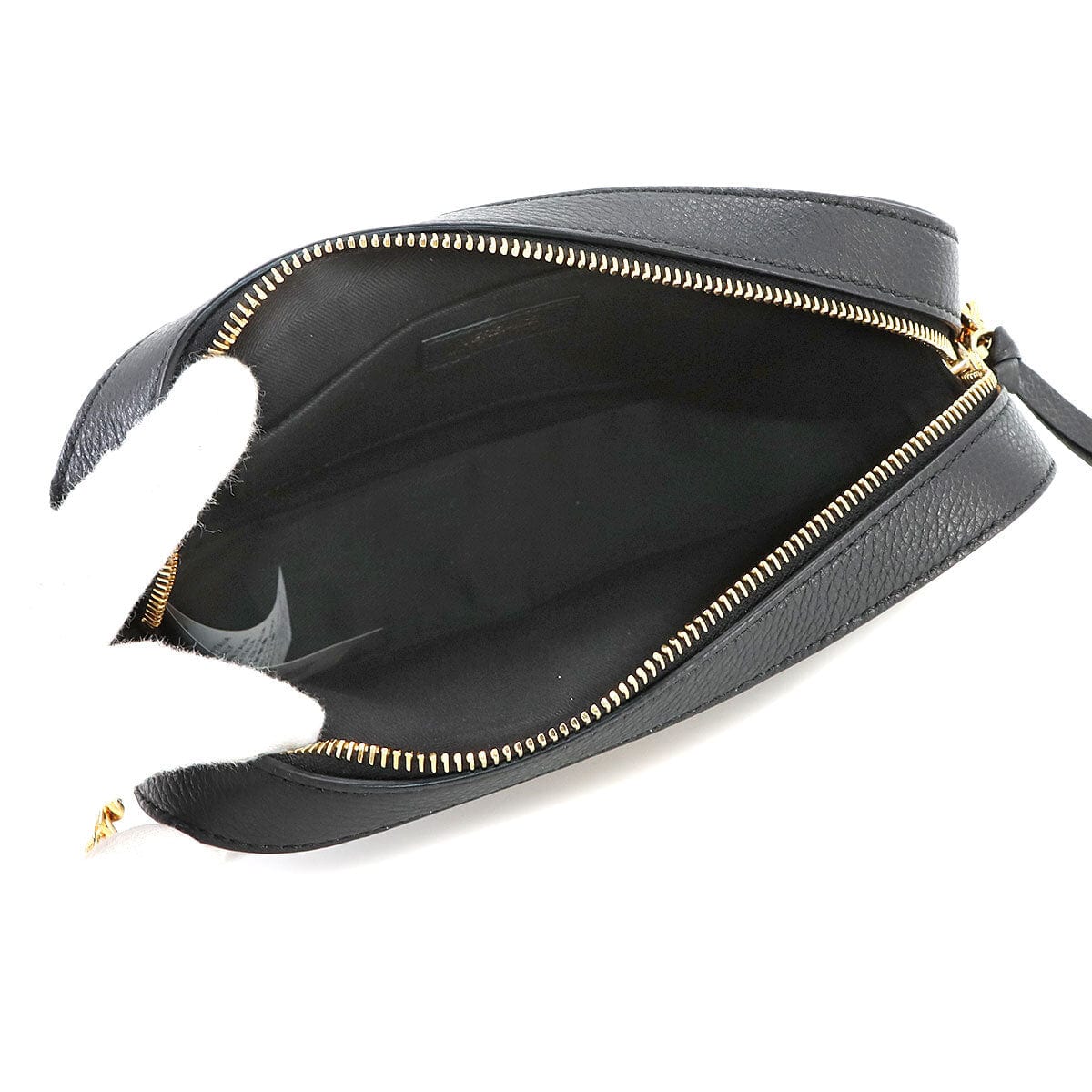 Luxury Promise Japan VERSACE Virtus Shoulder Bag Leather Black 1005969 Purse 90268109