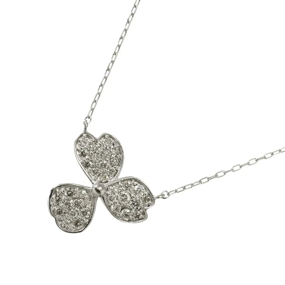 Luxury Promise Japan Diamond 0.24ct Necklace 18K WG White Gold 750 90308780