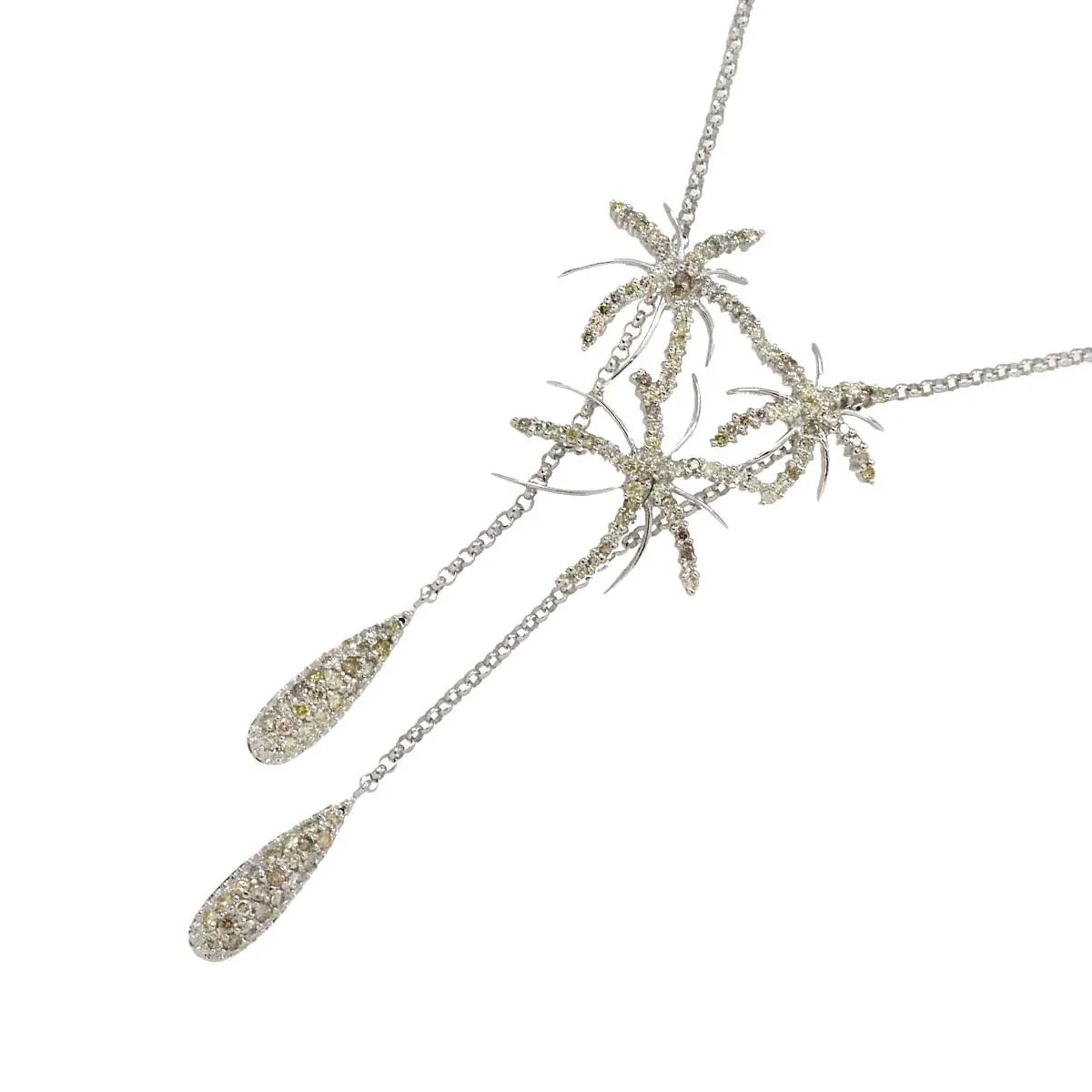 Luxury Promise Japan Diamond 1.50ct Necklace 18K WG White Gold 750 90291453